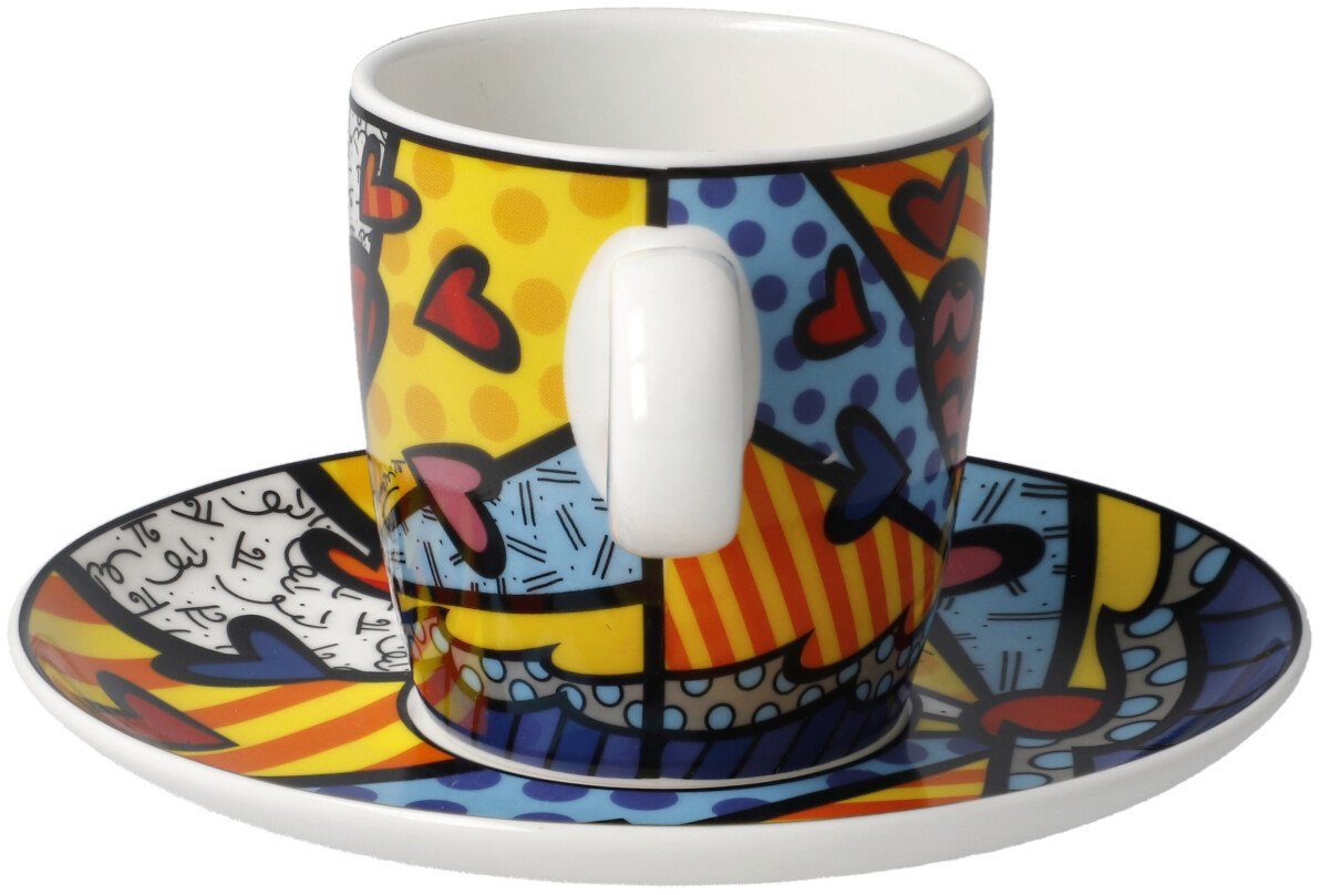 Goebel Espressokopje Britto Pop Art, fijn bone china, Romero Britto - Een Nieuwe Dag