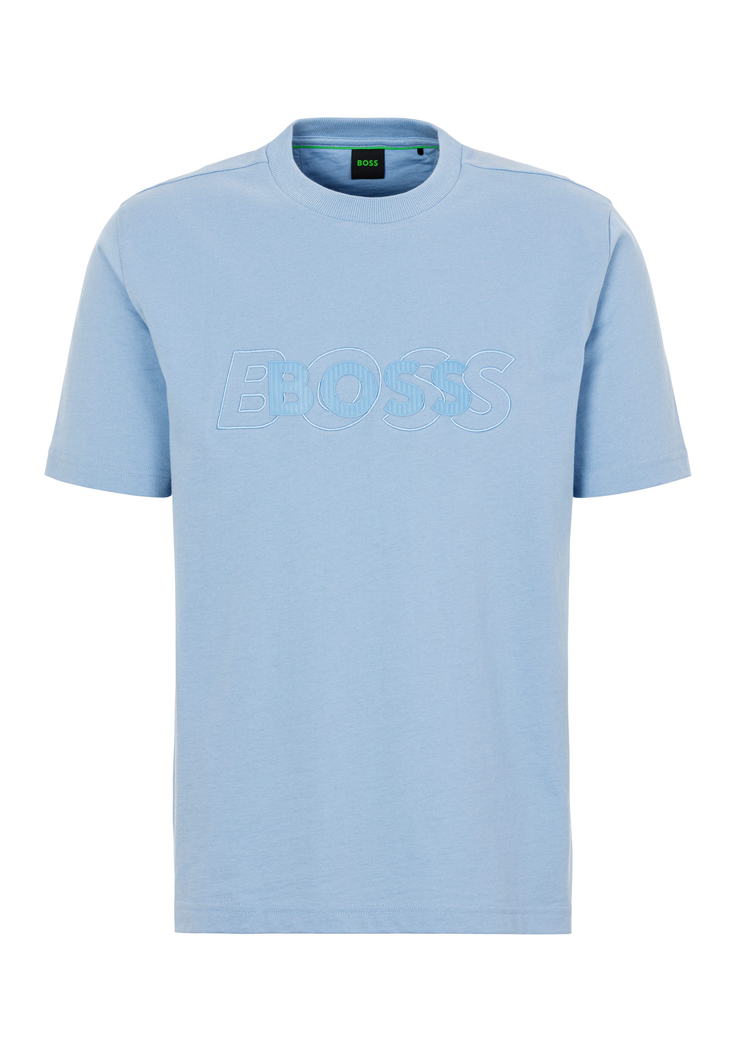 BOSS GREEN T-shirt Tee DropNeedle met dubbele boss-logo heren t-shirts maat L blauw