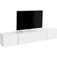 borchardt moebel tv-meubel sophia breedte 200 cm met 2 laden, staand en hangend wit