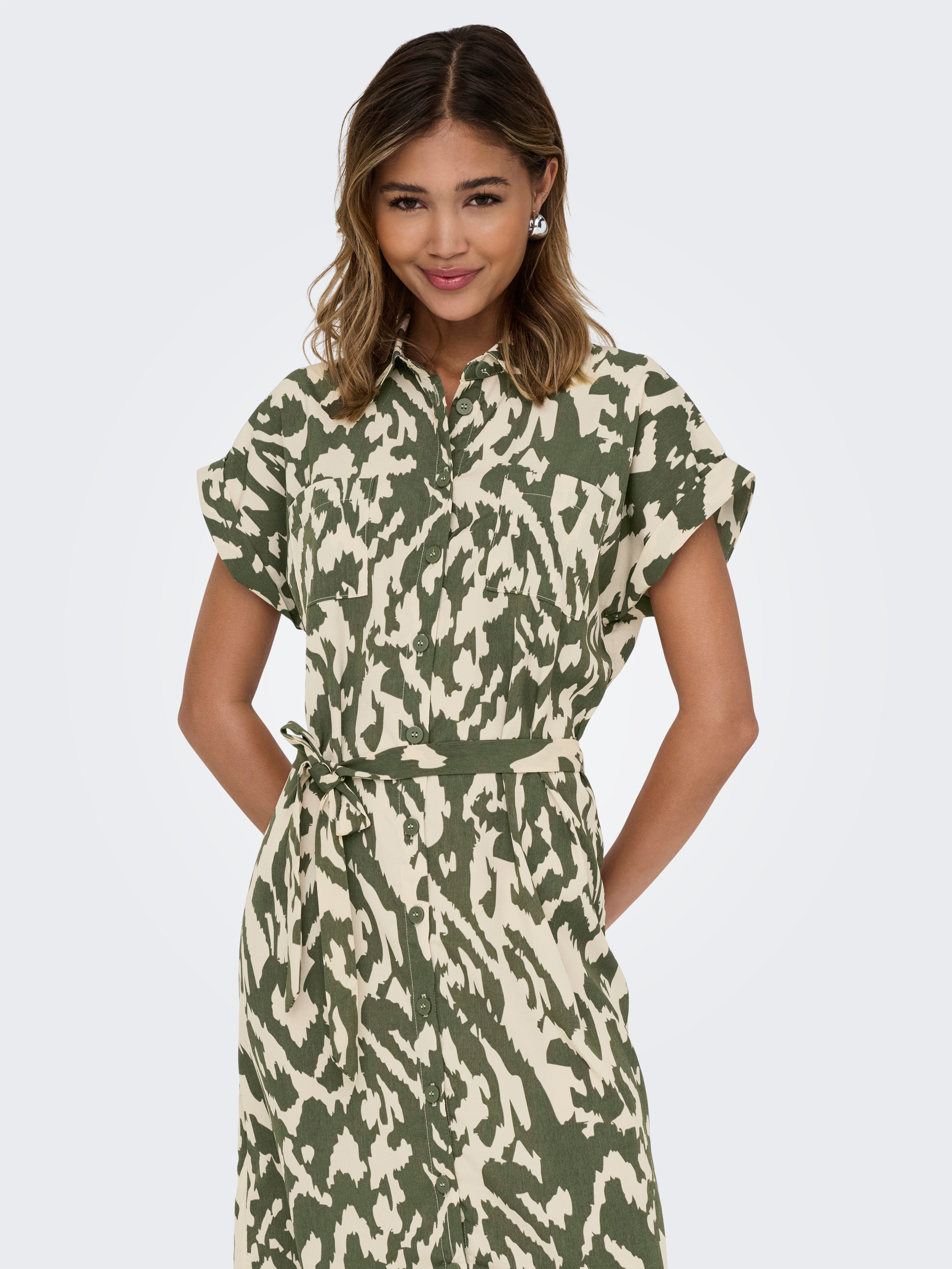 Only Jurk met overhemdkraag ONLHANNOVER S/S SHIRT DRESS NOOS WVN