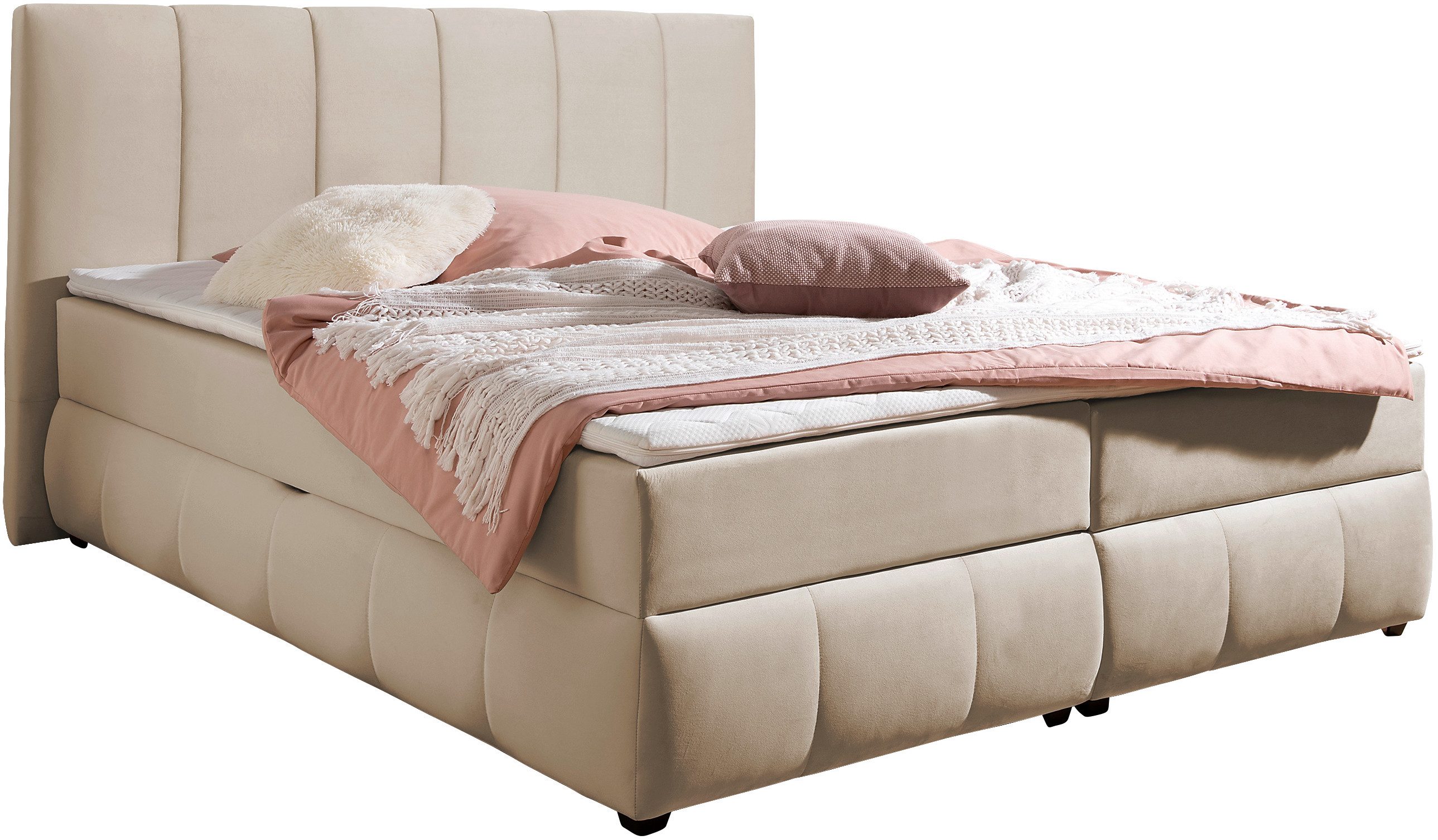 INOSIGN Boxspring Hartley Inclusief bedlade & topper, kiesbaar in H2, H3 of H4