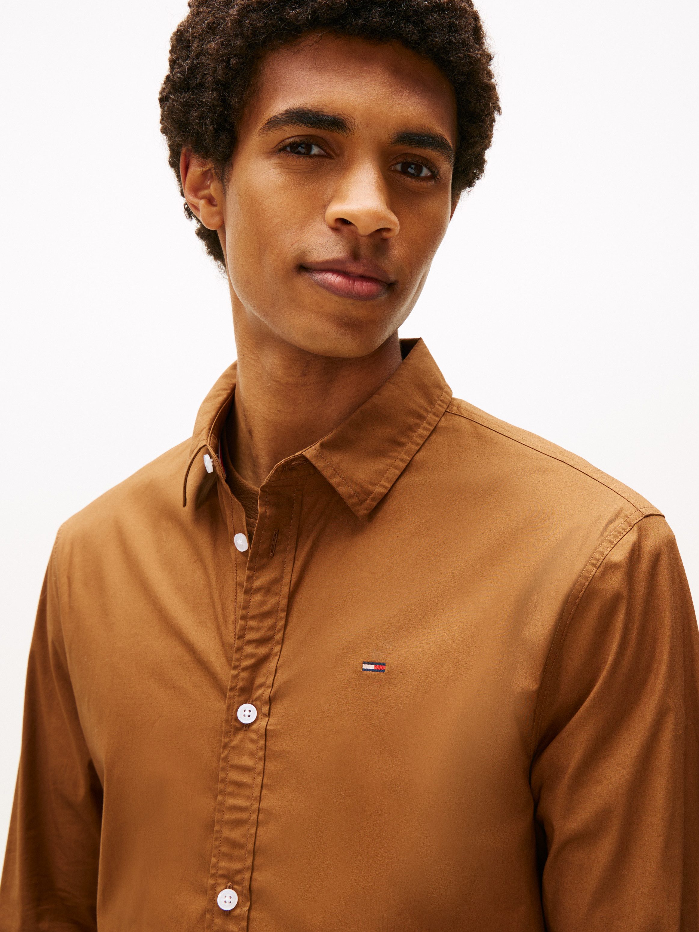 TOMMY JEANS Overhemd met lange mouwen Sabim Stretch Hemd Shirt Stretch shirt, premium, slim fit, met elastaan