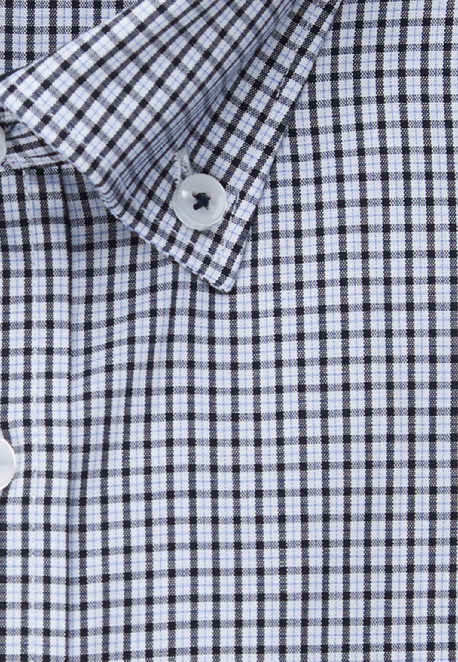 seidensticker Businessoverhemd Slim lange mouwen button-downkraag ruit