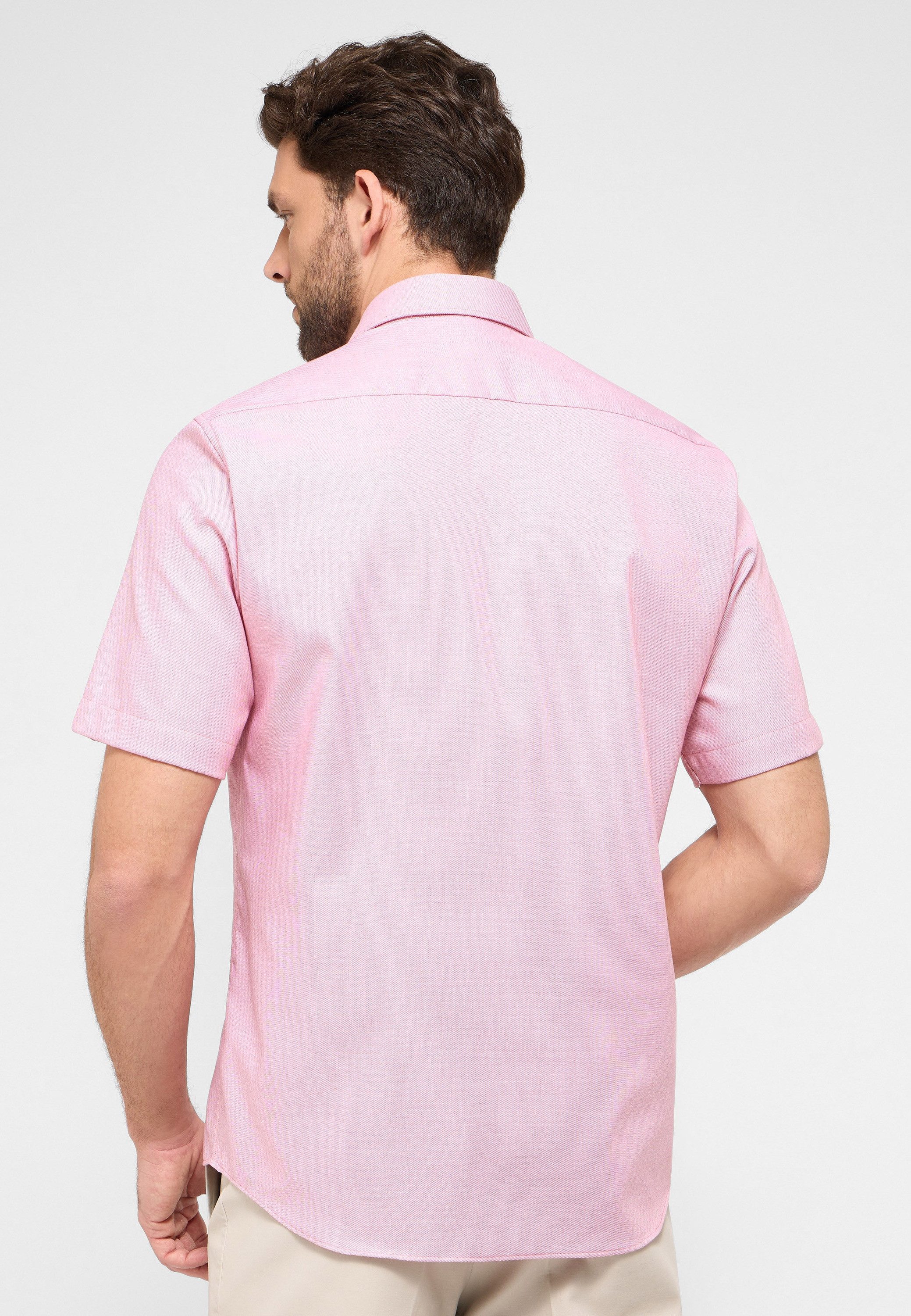 Eterna Overhemd met korte mouwen Comfort fit NON IRON (strijkvrij)