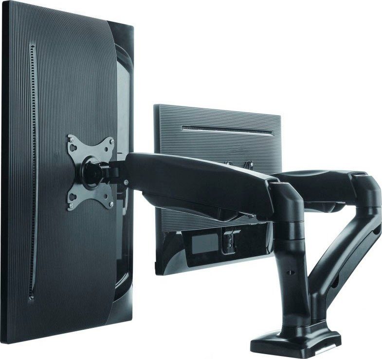 ICY BOX Monitorhouder ICY box standaard met tafelhouder voor twee monitoren tot 27 (68 cm)