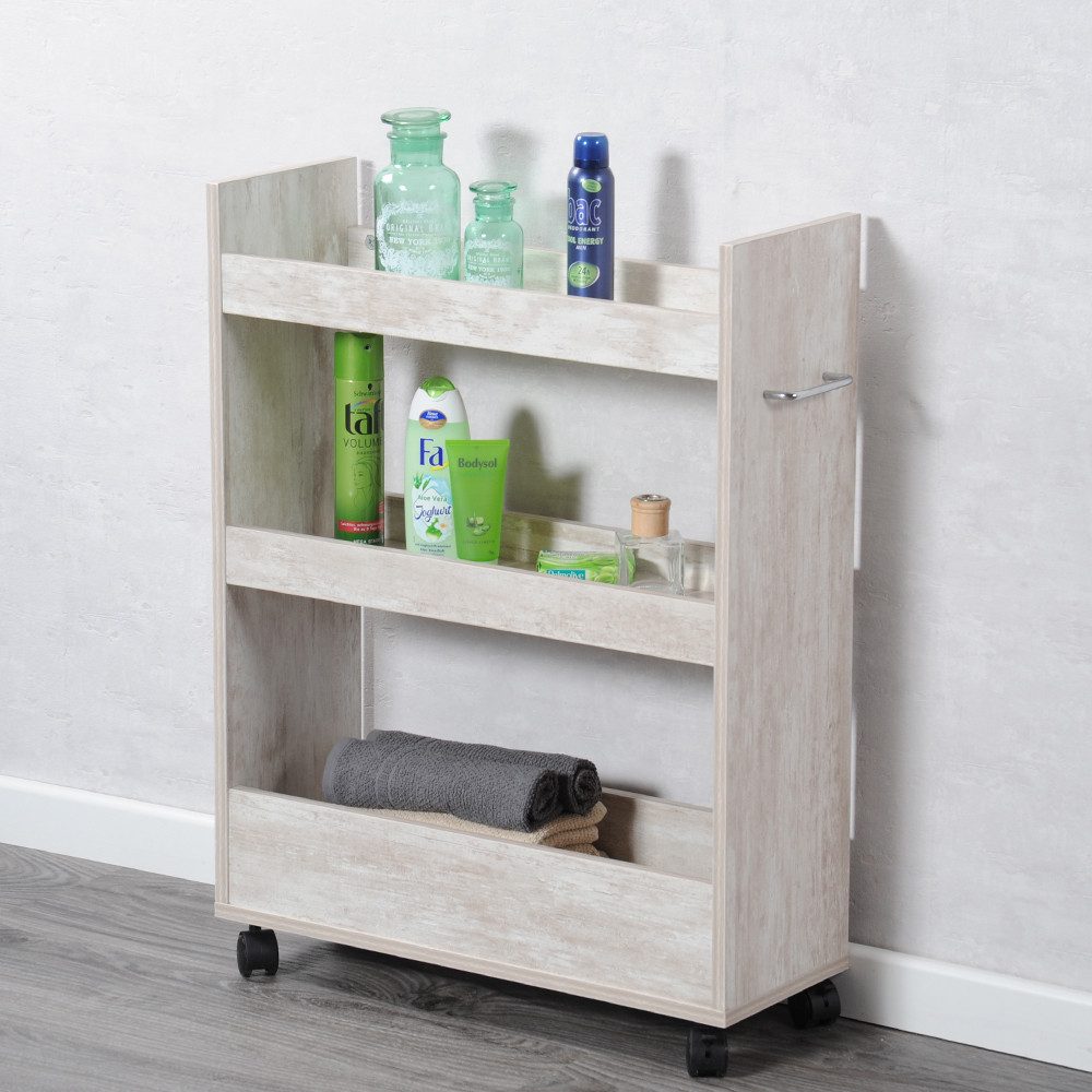 KESPER for kitchen & home Keukentrolley Nisrek, wit gekalkt, FSC
