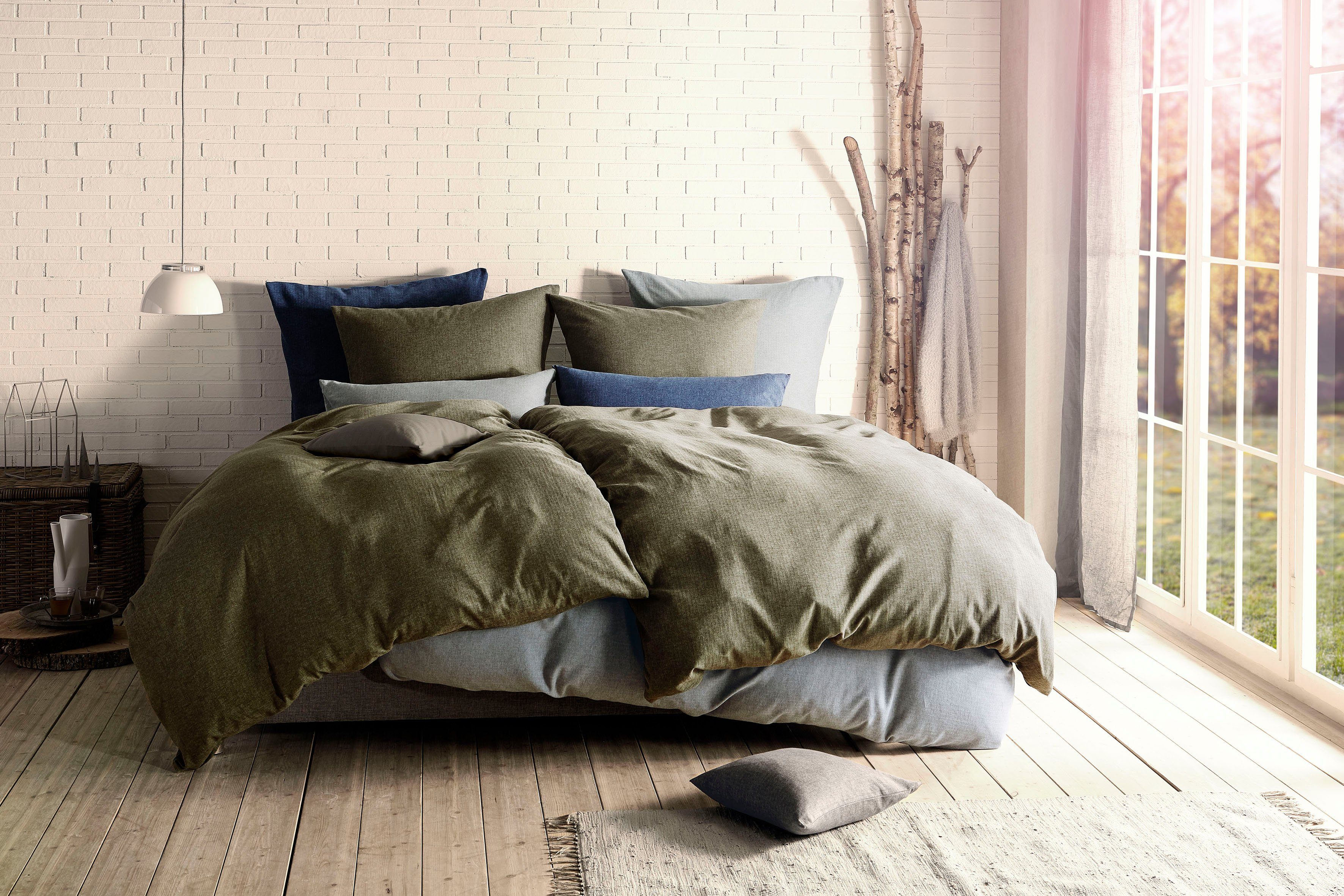 fleuresse Beddengoed Lech 3089 Edelflanell, katoen, in maat 135x200, 155x220, 200x200 cm