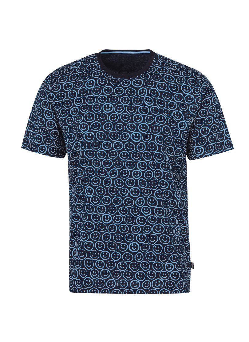 Trigema T-shirt TRIGEMA T-shirt met vriendelijk smiley-motief (1-delig)