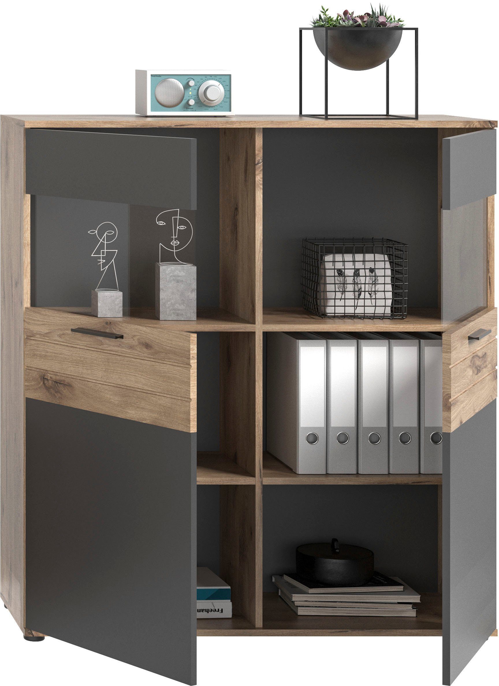 INOSIGN Vitrinekast Riga Hoogte 122 cm