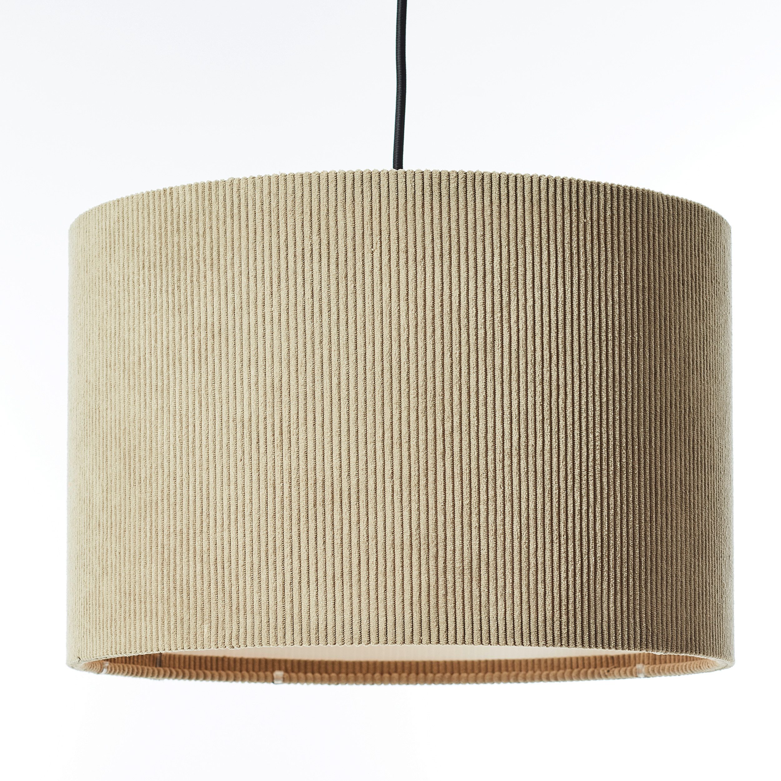 Brilliant Leuchten Hanglamp TONY met cord-lampenscherm, 150 x 35 cm, e27, inkortbaar, textiel