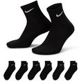 nike sportsokken everyday cushioned training ankle socks ( pairs) zwart