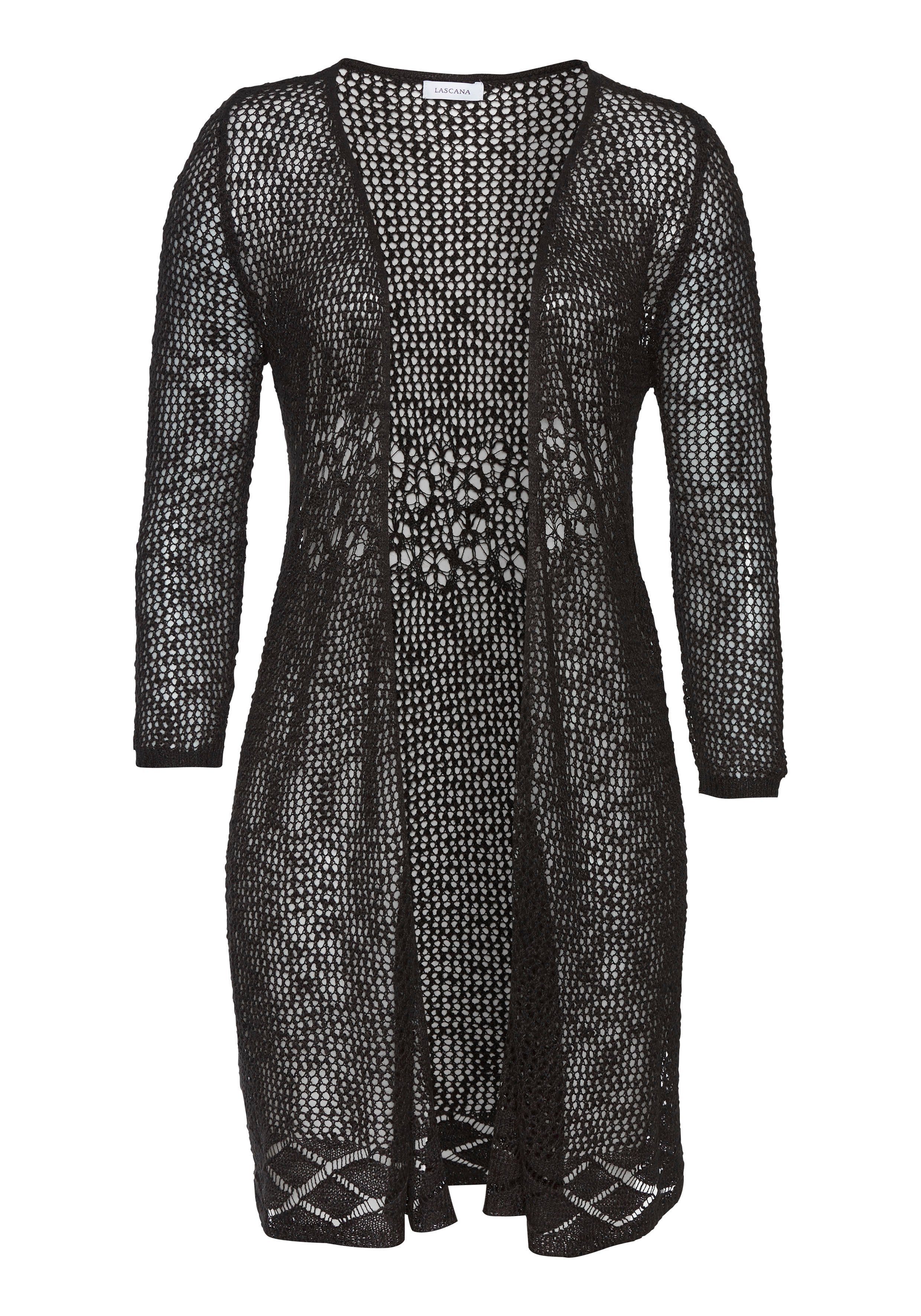 s.Oliver RED LABEL Beachwear Vest met ajourpatroon haaklook strandmode