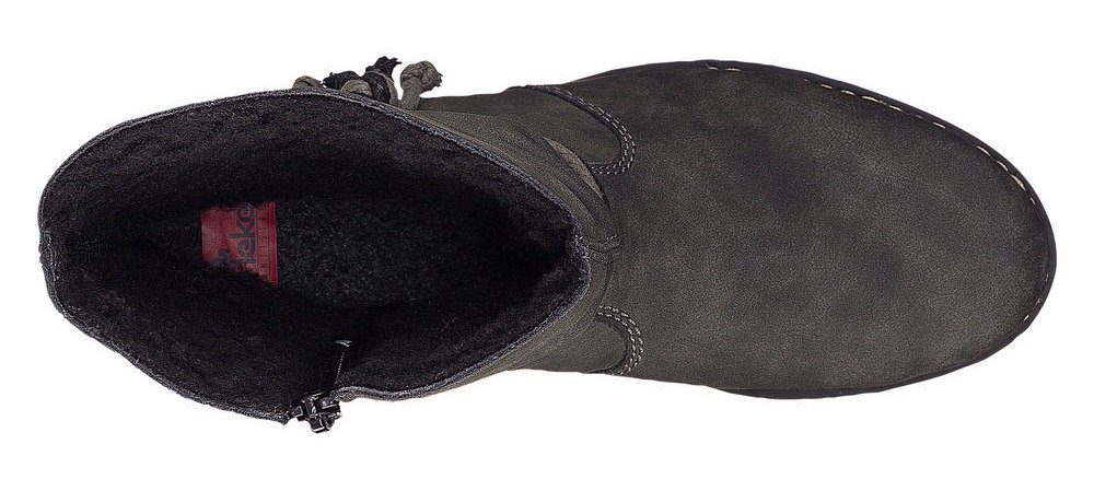 Rieker Winterlaarsjes met decoratieve banden aan de slouchy schacht
