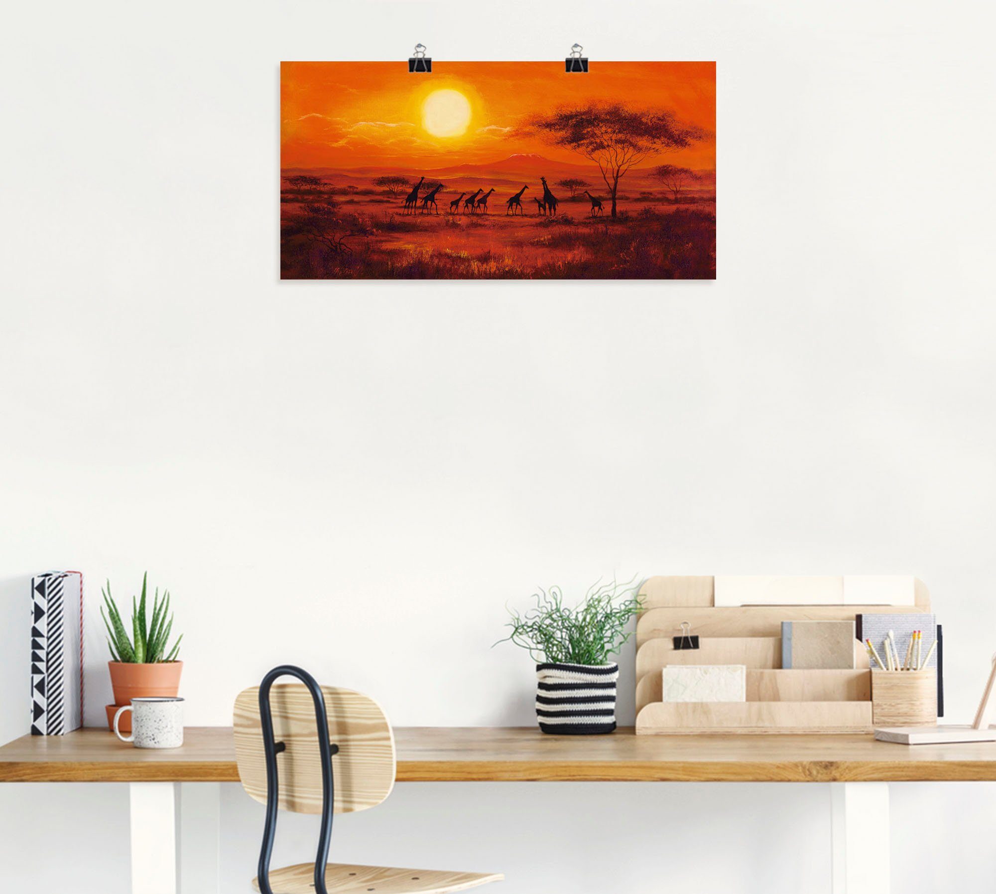 Artland Artprint Giraffenkudde als poster, muursticker in verschillende maten