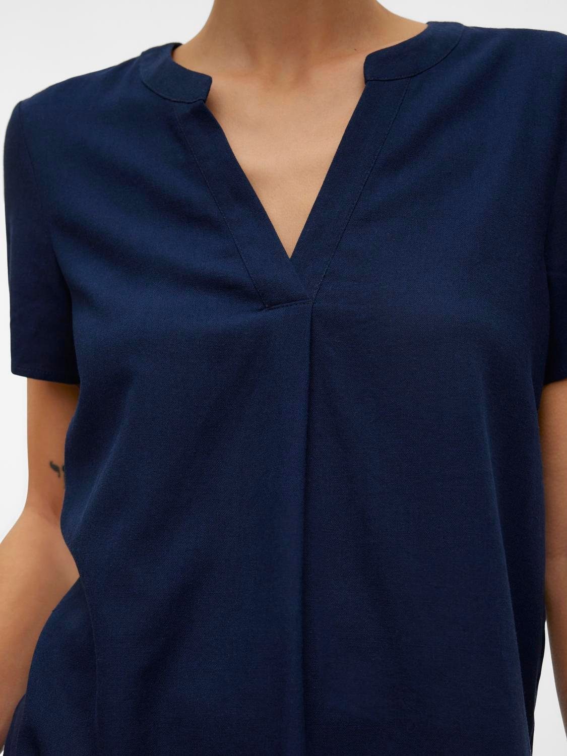 Vero Moda Shirt VMMYMILO SS V-NECK TOP WVN GA