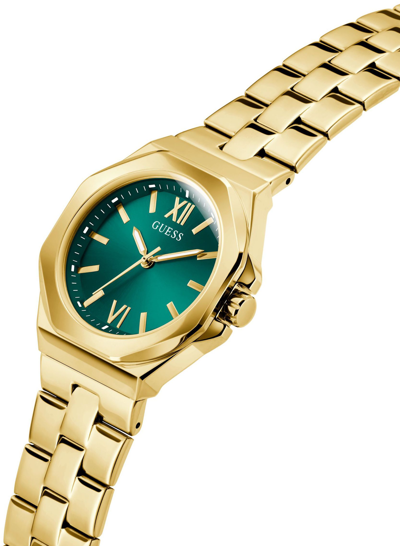 Guess Kwartshorloge Empress Horloge, dameshorloge, stalen armband