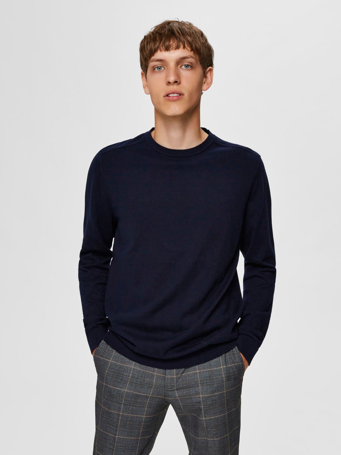 Selected Homme trui met ronde hals Berg Crew Neck