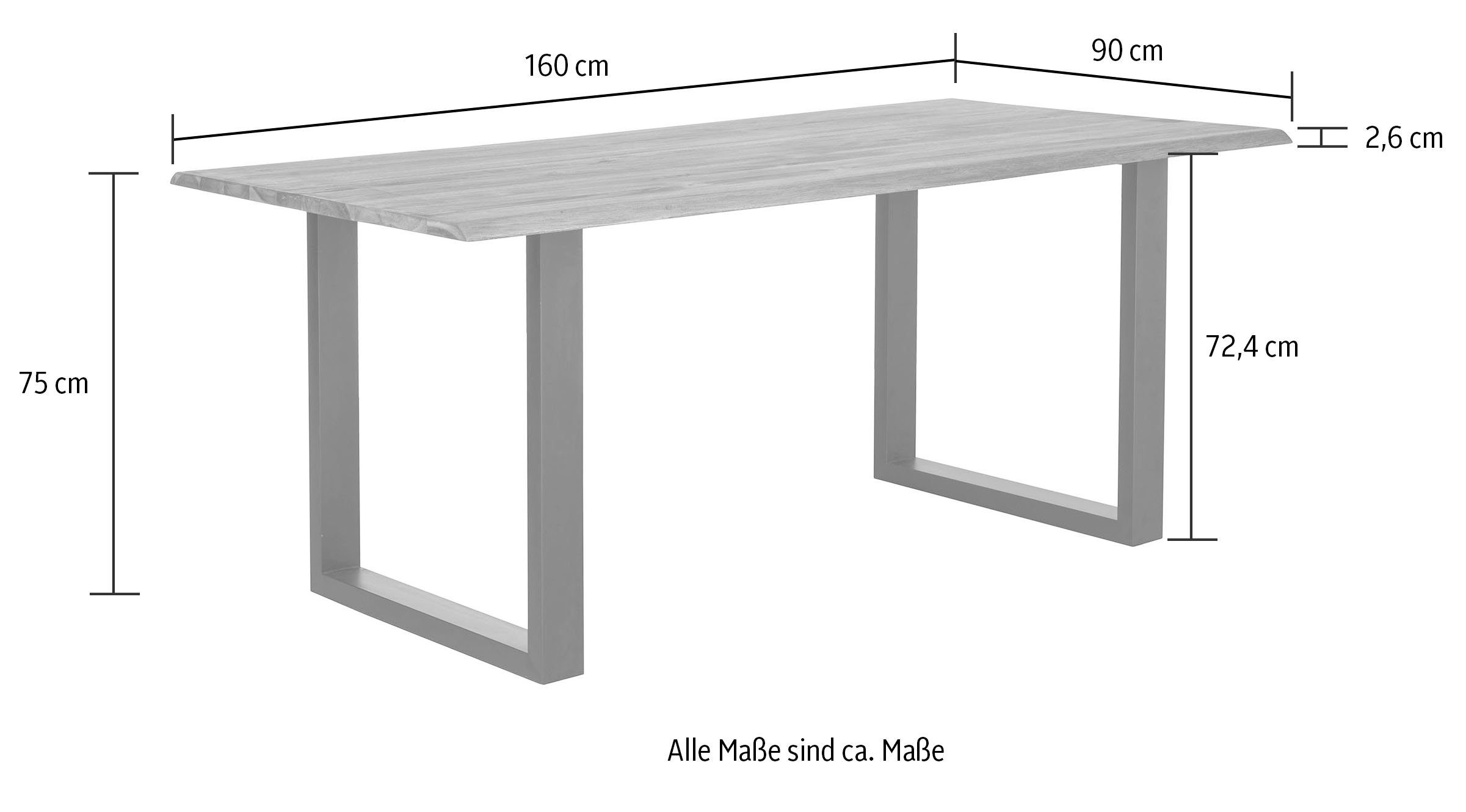 SalesFever Eettafel met echte boomrand