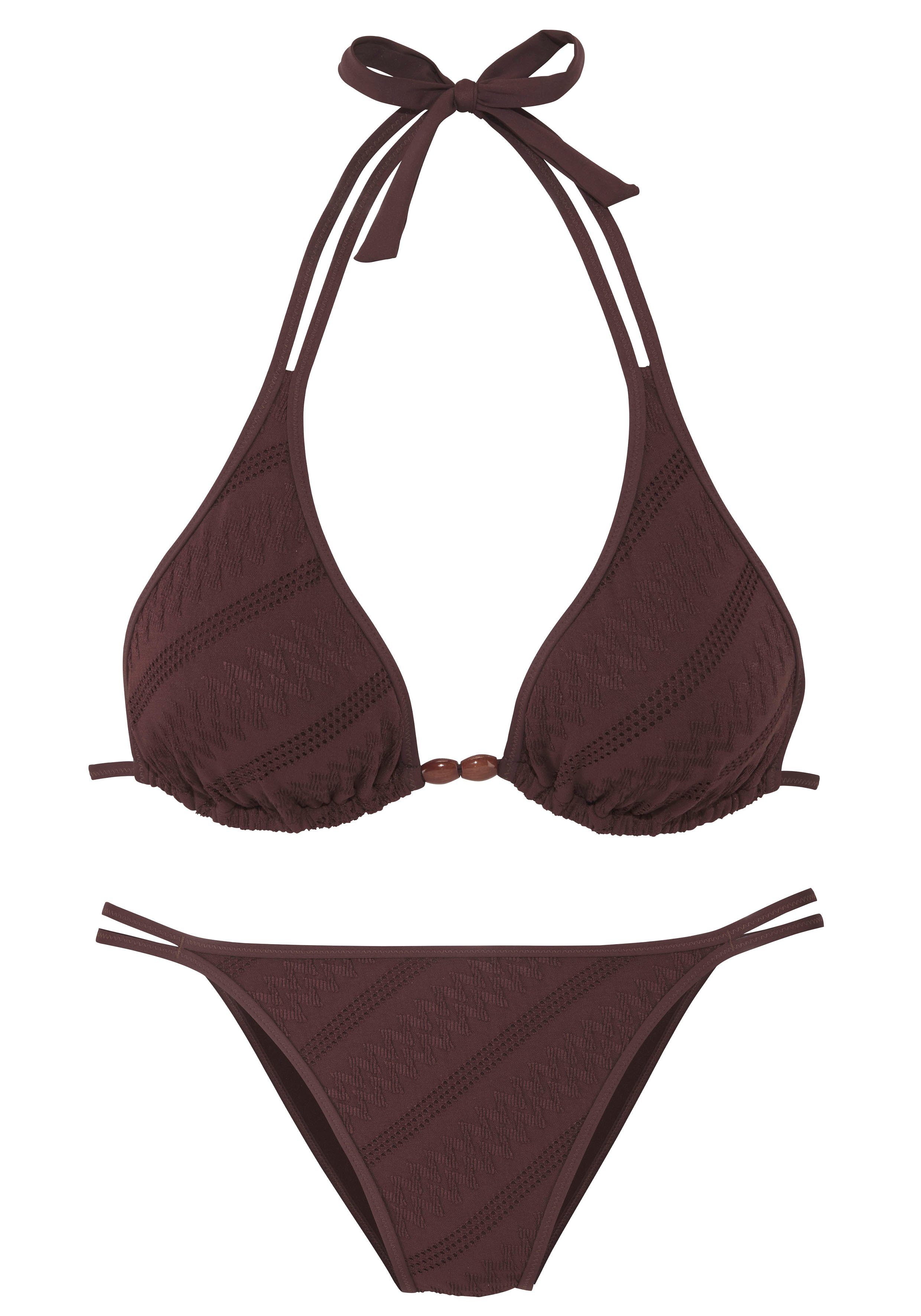 s.Oliver RED LABEL Beachwear Triangelbikini Naila met structuur (set)