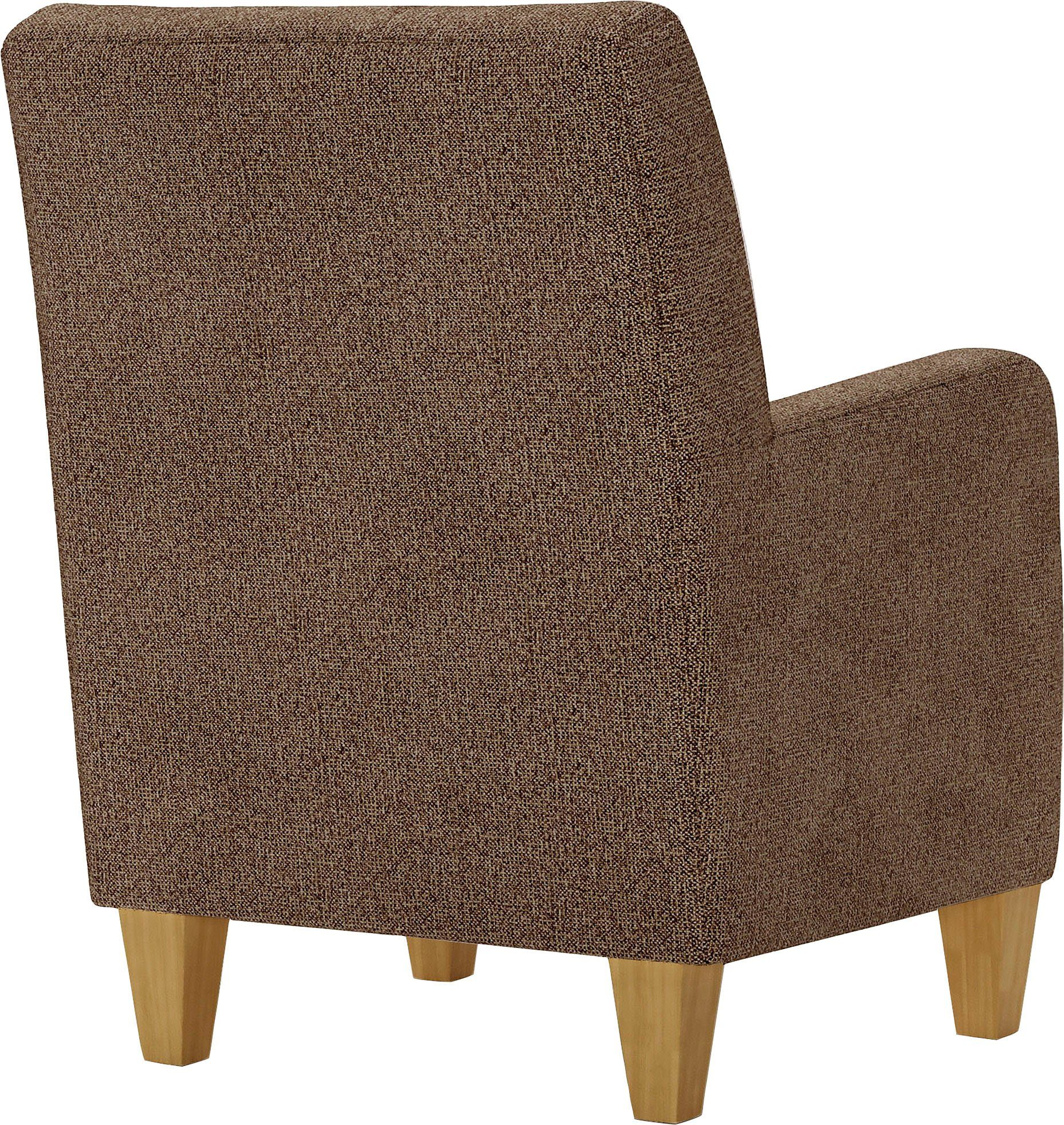 Home affaire Fauteuil Viva met binnenvering, met eikenhouten poten