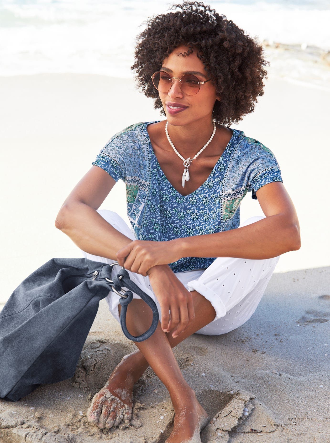 heine Shirt met korte mouwen Gedessineerd shirt (1-delig)