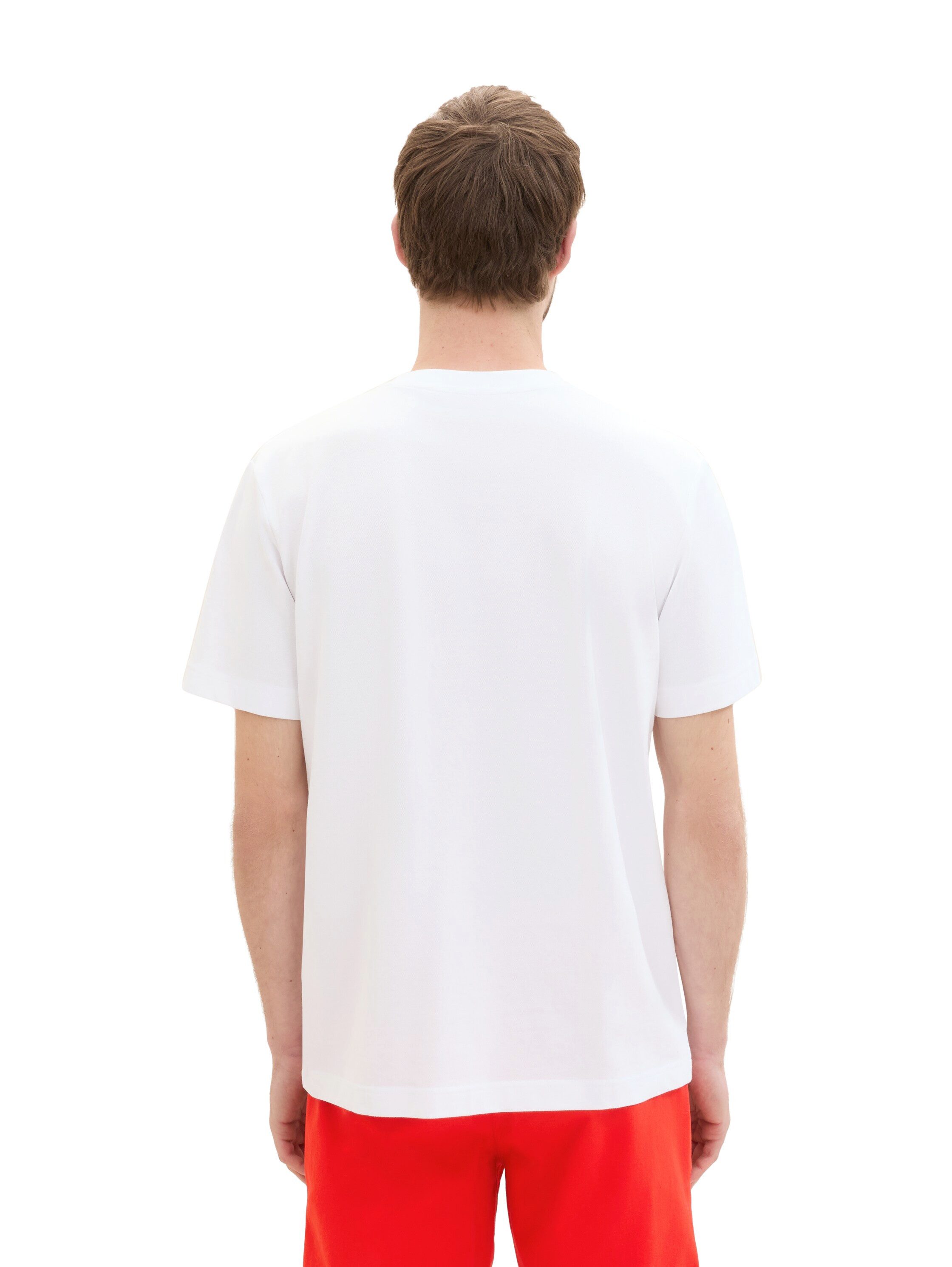 Tom Tailor T-shirt met piqué structuur