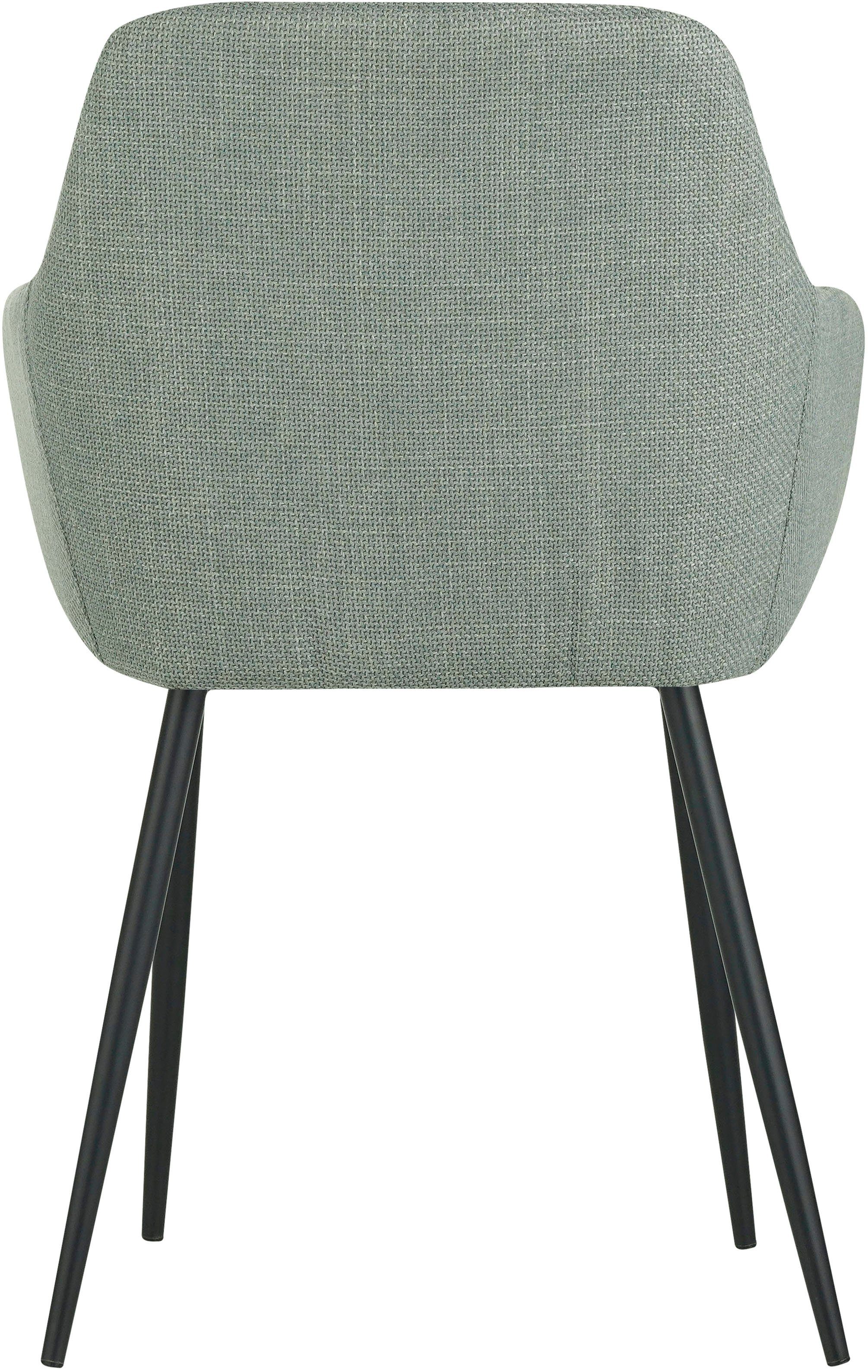 HELA Eetkamerstoel Hanna Schaalstoel, armleuningstoel, bekleding geweven stof (set, 2 stuks)