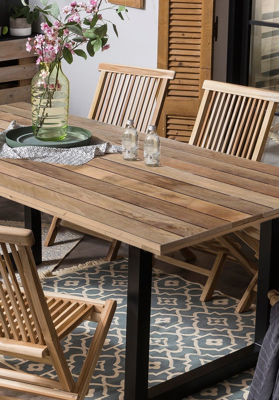 Home affaire Eettafel Aletsch gemaakt van onbehandeld hout, gerecycled steigerhout