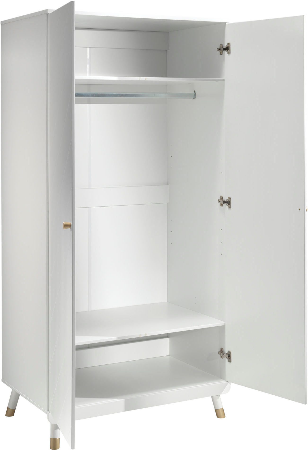 Vipack Babymeubelset 4-delig biedt alles voor uw kinderkamer, afwerking satin wit gelakt