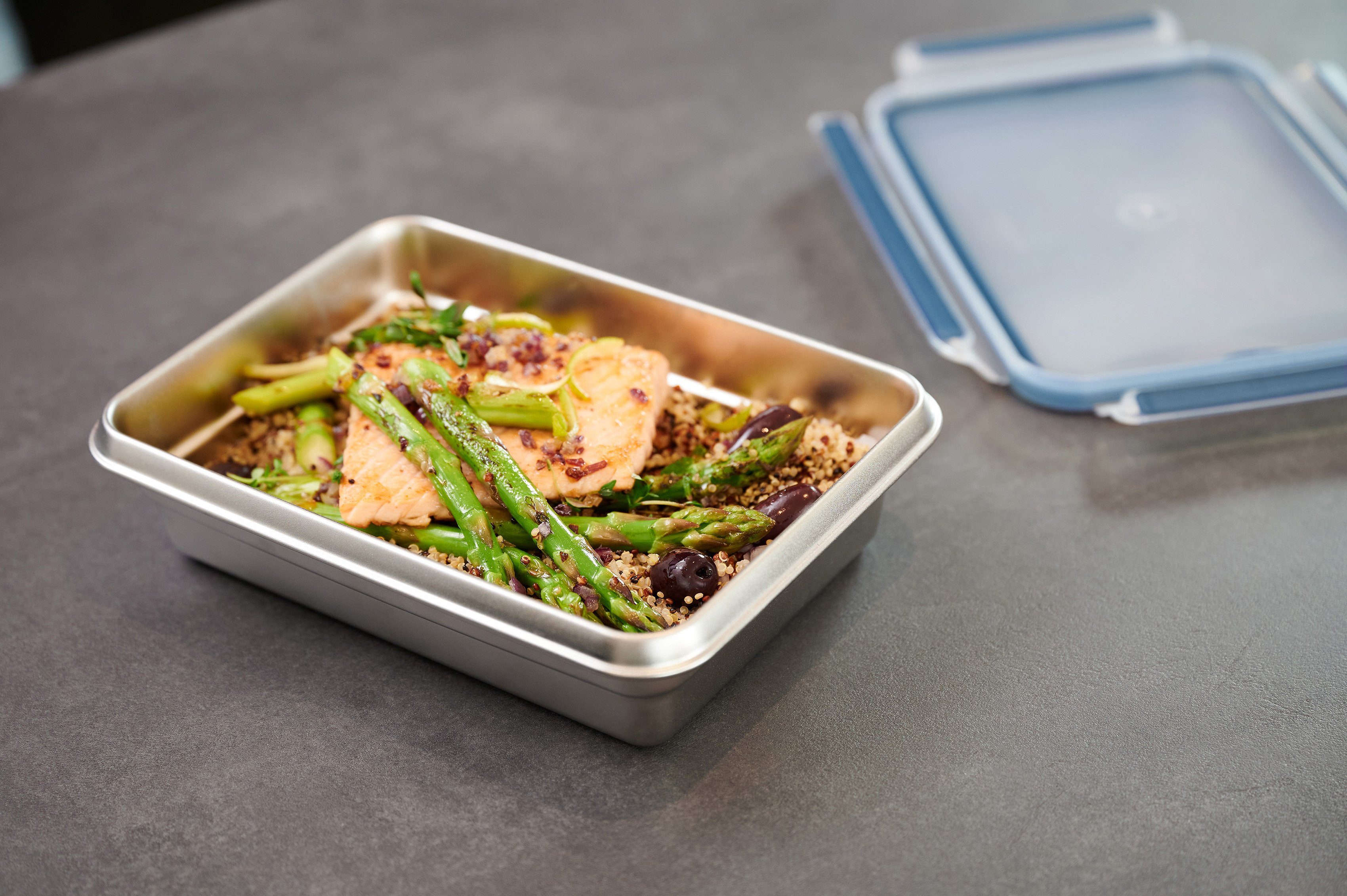 Emsa Vershoudtrommel Clip & Close Roestvrij staal, vorst-, vaatwasser- en ovenbestendig (set, 1-delig)