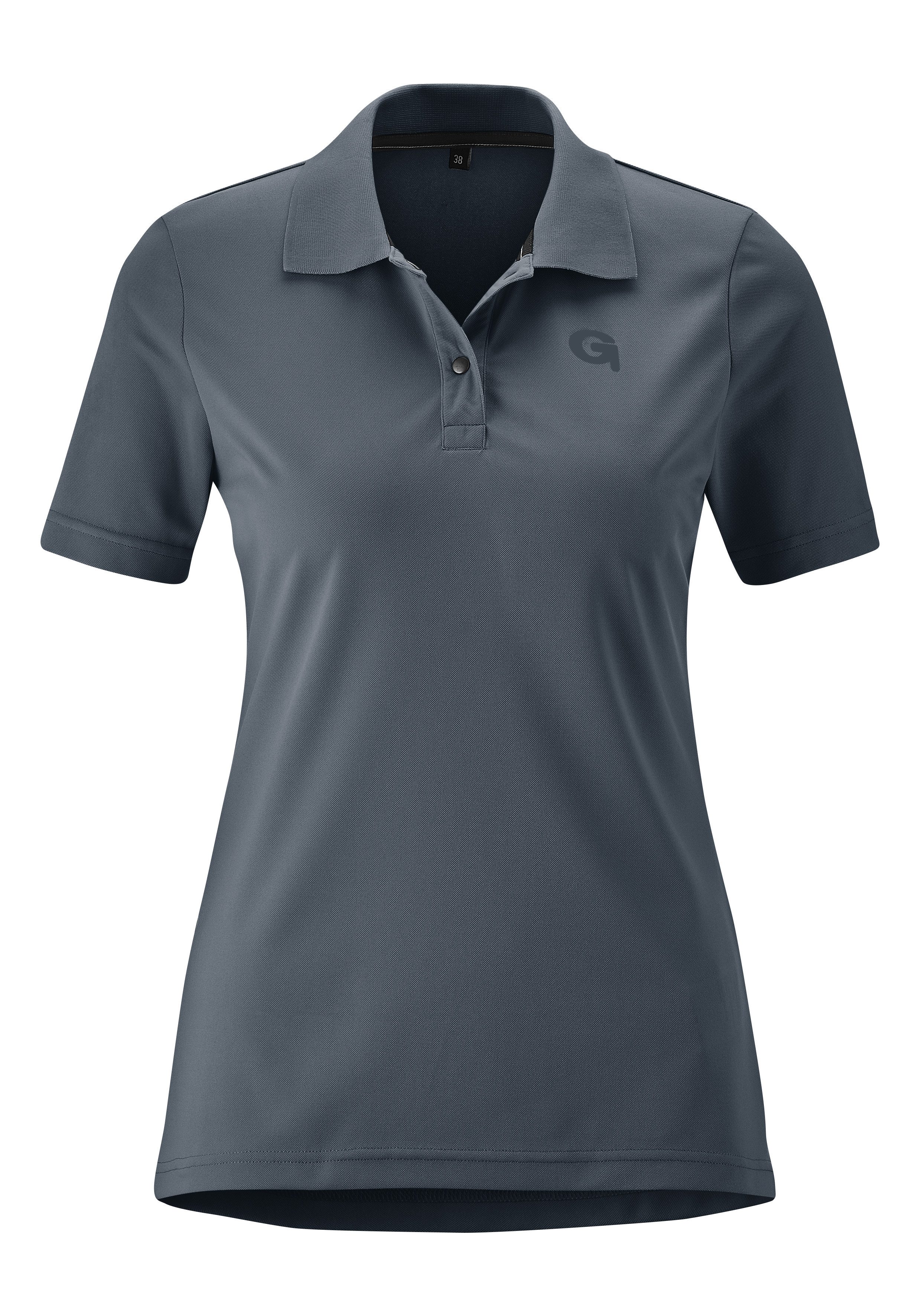Gonso Fietsshirt Pederoa Dames fiets shirt, polo-shirt met spitse kraag, met achterzak dames shirts maat 34 blauw