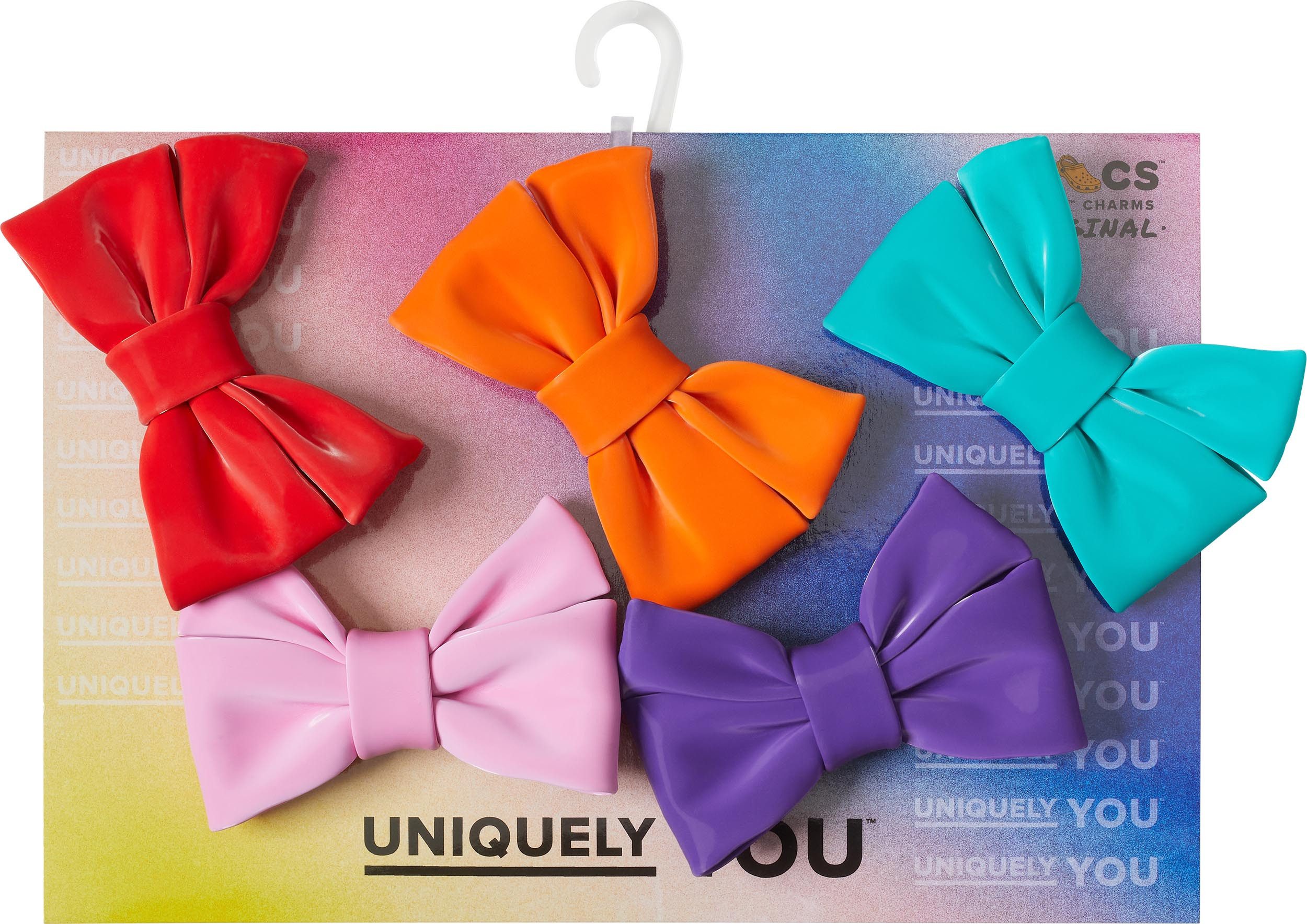 Crocs Schoenbutton Jibbitz™ Super Hyper Me Bows Charm, accessoire, set met strik (set, 5-delig, Geen speelgoed. Niet geschikt voor kinderen jonger dan 3 jaar)