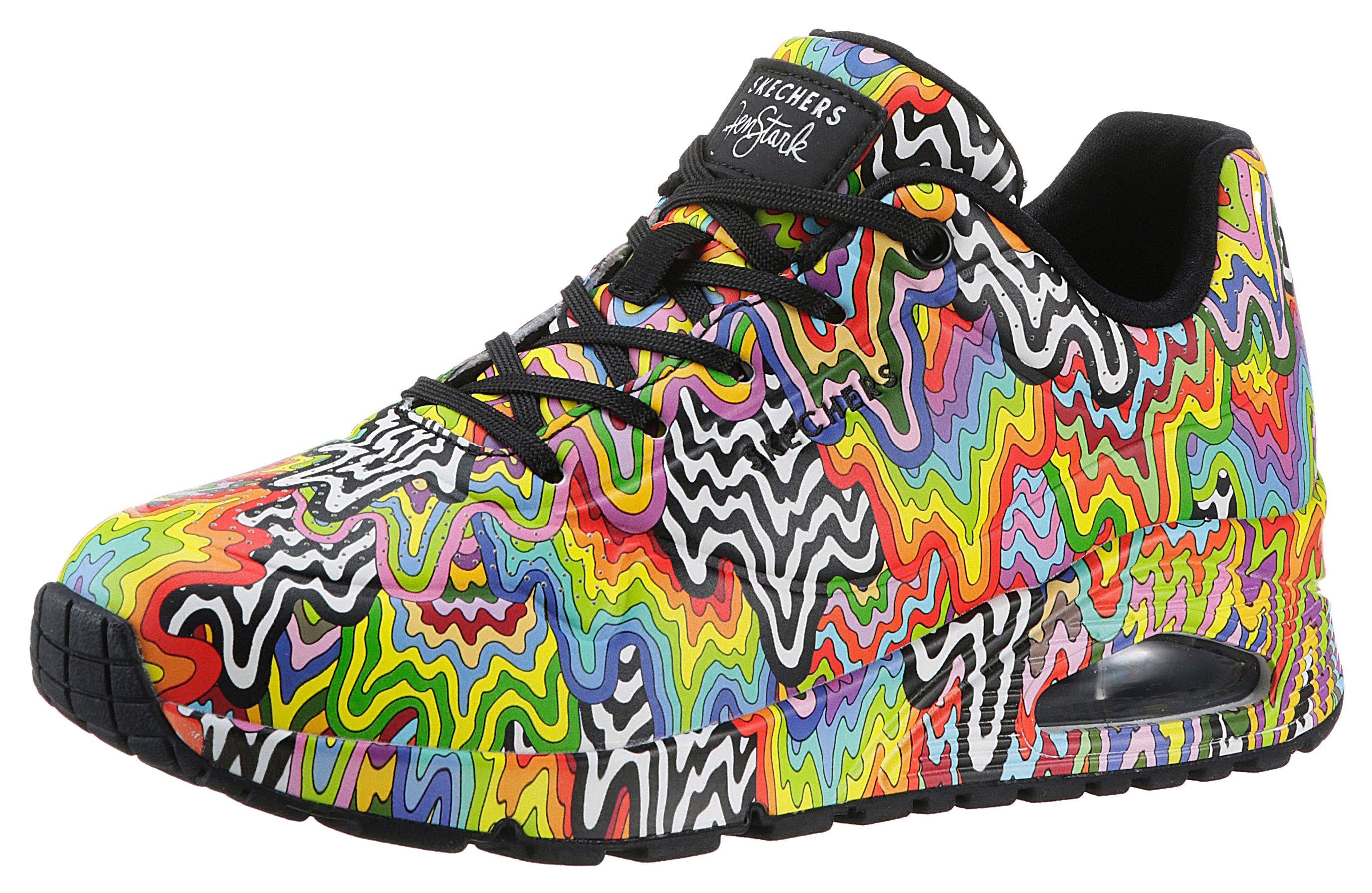 Skechers Sneakers UNO-INFINITE DRIP JEN STARK Vrijetijdsschoen, lage schoen, veterschoen met luchtkussen-demping