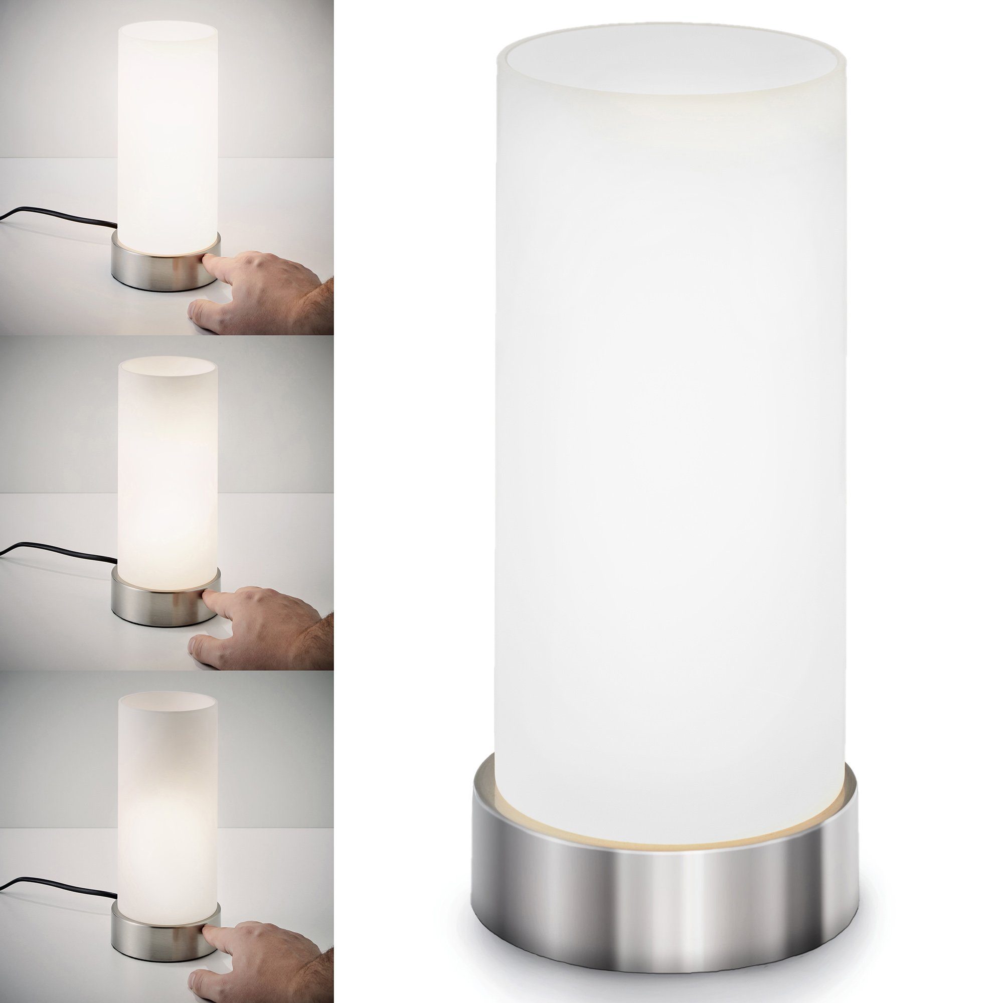B.K.Licht Tafellamp ISA LED tafellamp, aanraaksensor, dimbaar, touch dimmer nachttafellamp