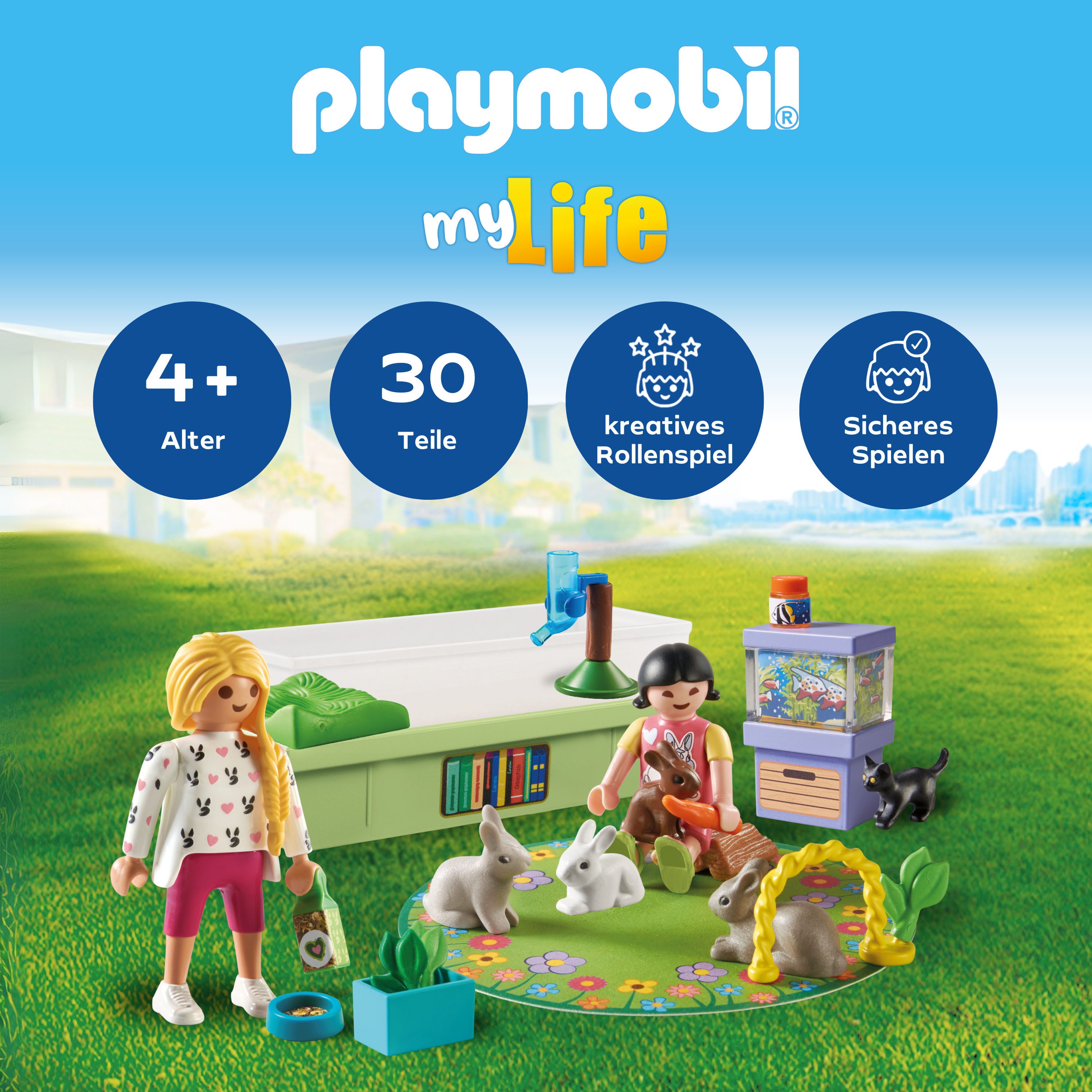 Playmobil® Constructie-speelset Familie mit Hasen (71753), Playmobil My Life (30-delig)