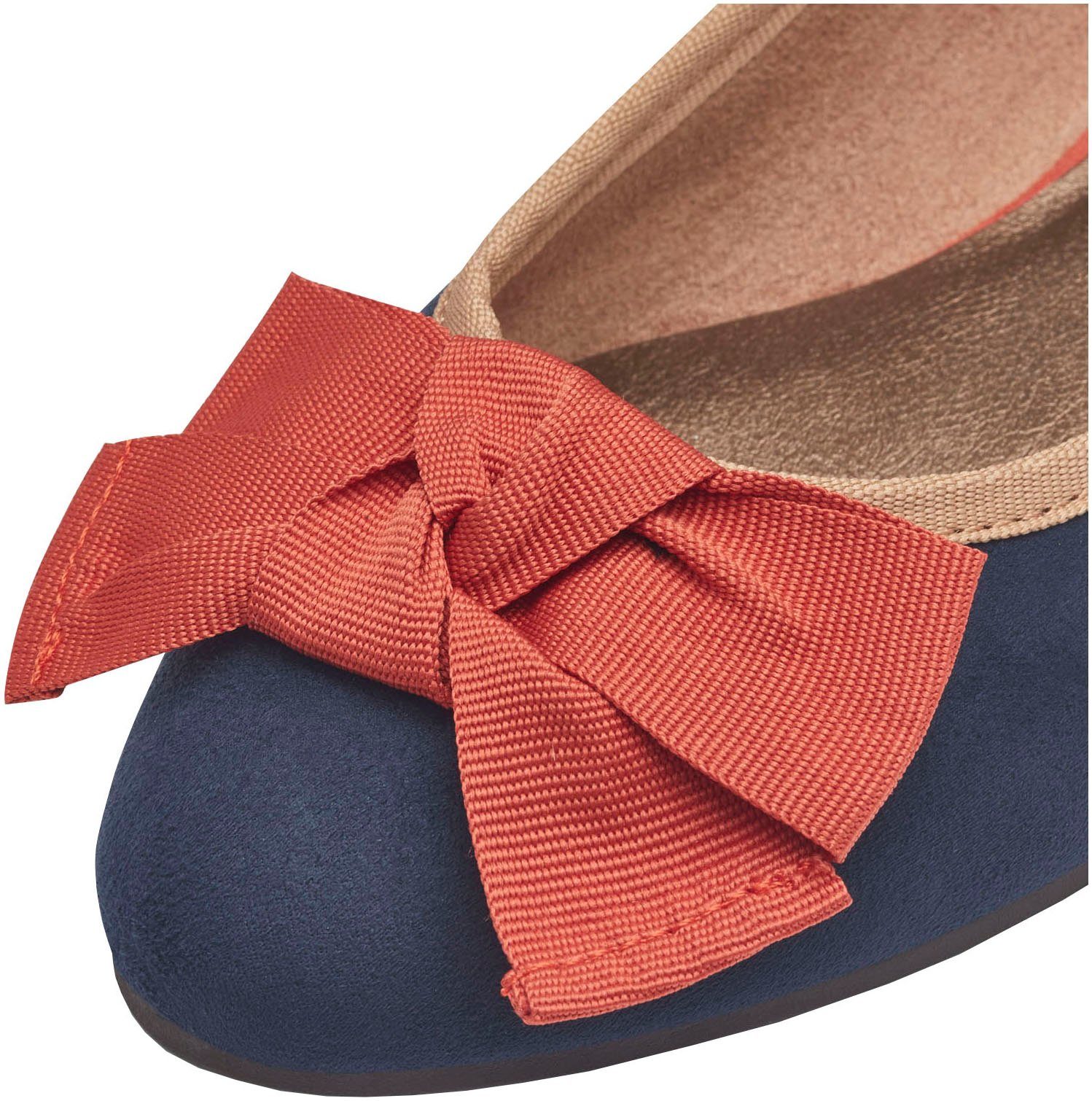 Marco Tozzi Ballerina's Flats, platte schoenen, feestdagmode met mooie decoratieve strik