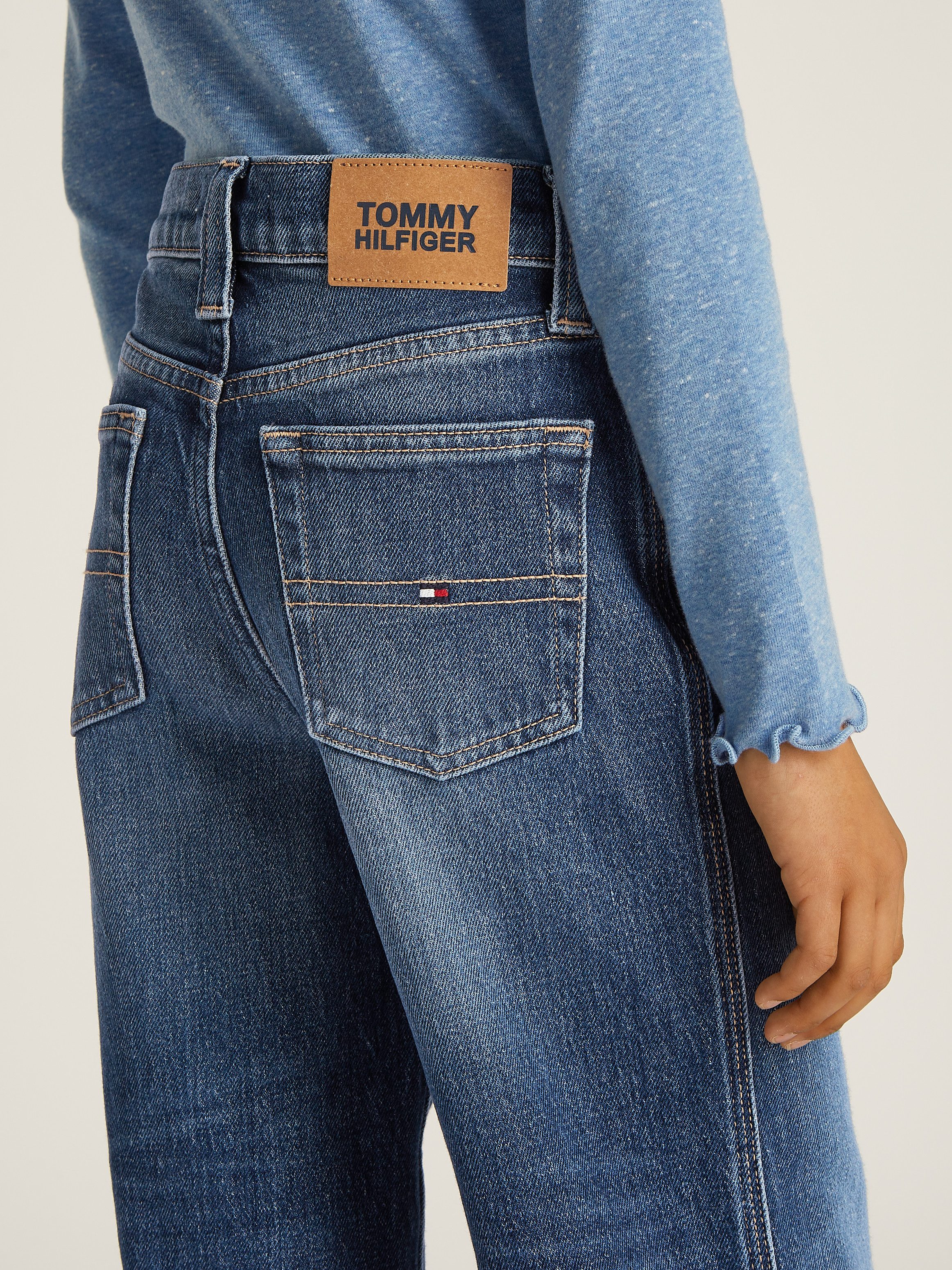 Tommy Hilfiger Wijde jeans MABEL DARK WASH met logoborduursels