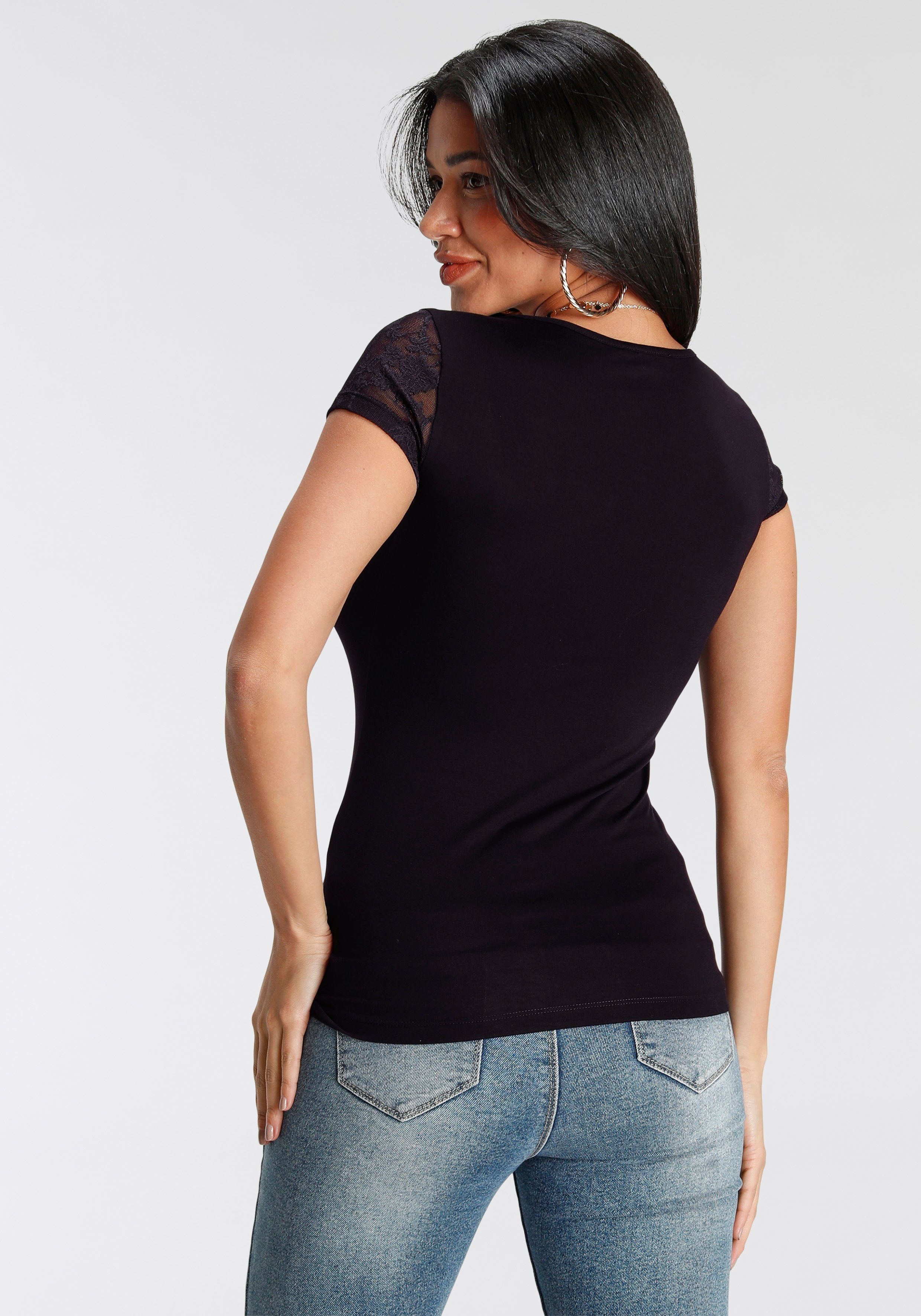 Melrose T-shirt Korte mouwen, feminin gesneden, asymmetrische hals