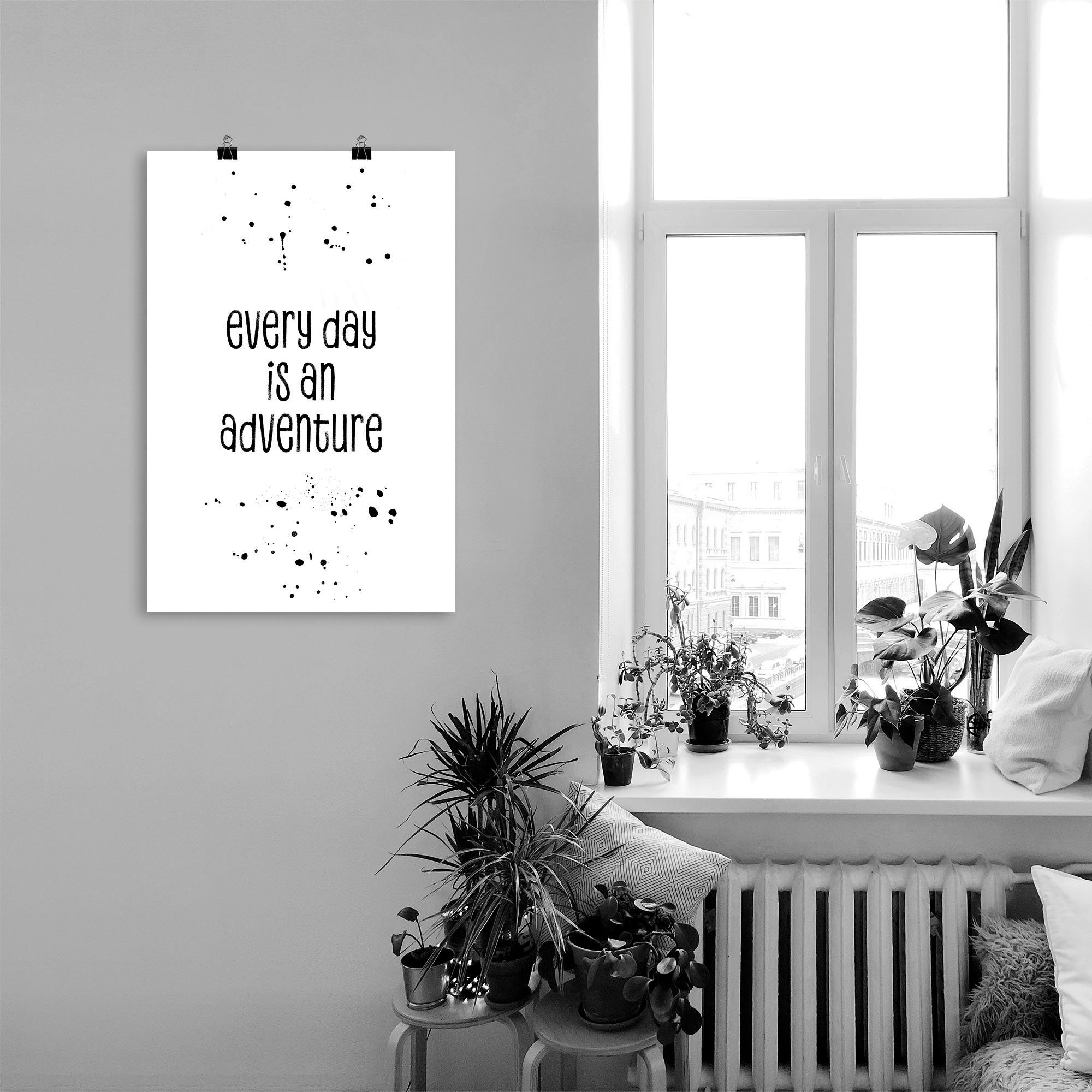 Artland Artprint Elke dag is een avontuur als artprint op linnen, poster in verschillende formaten maten