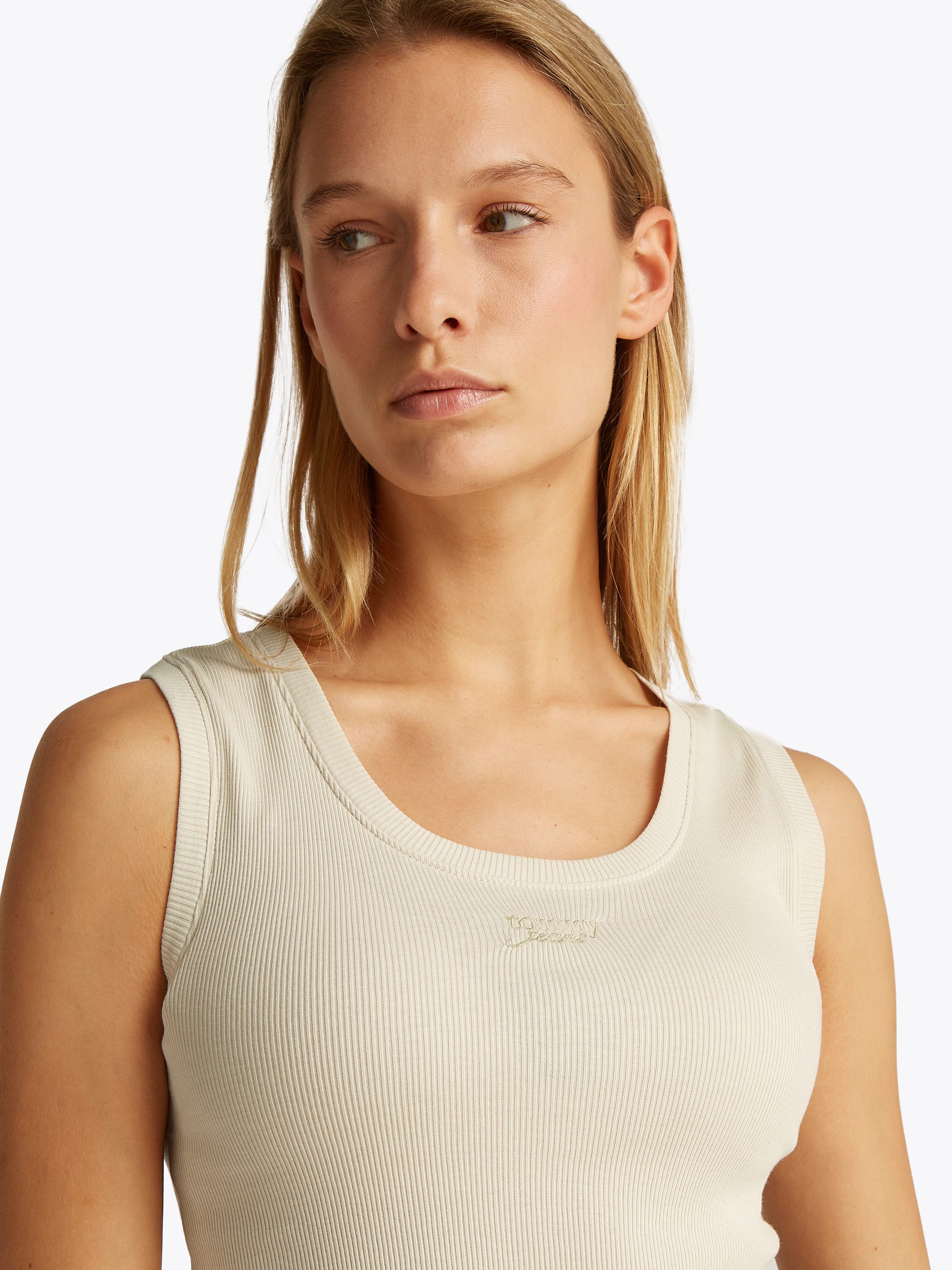 TOMMY JEANS Tanktop TJW SLIM SCRIPT RIB TANK TOP
