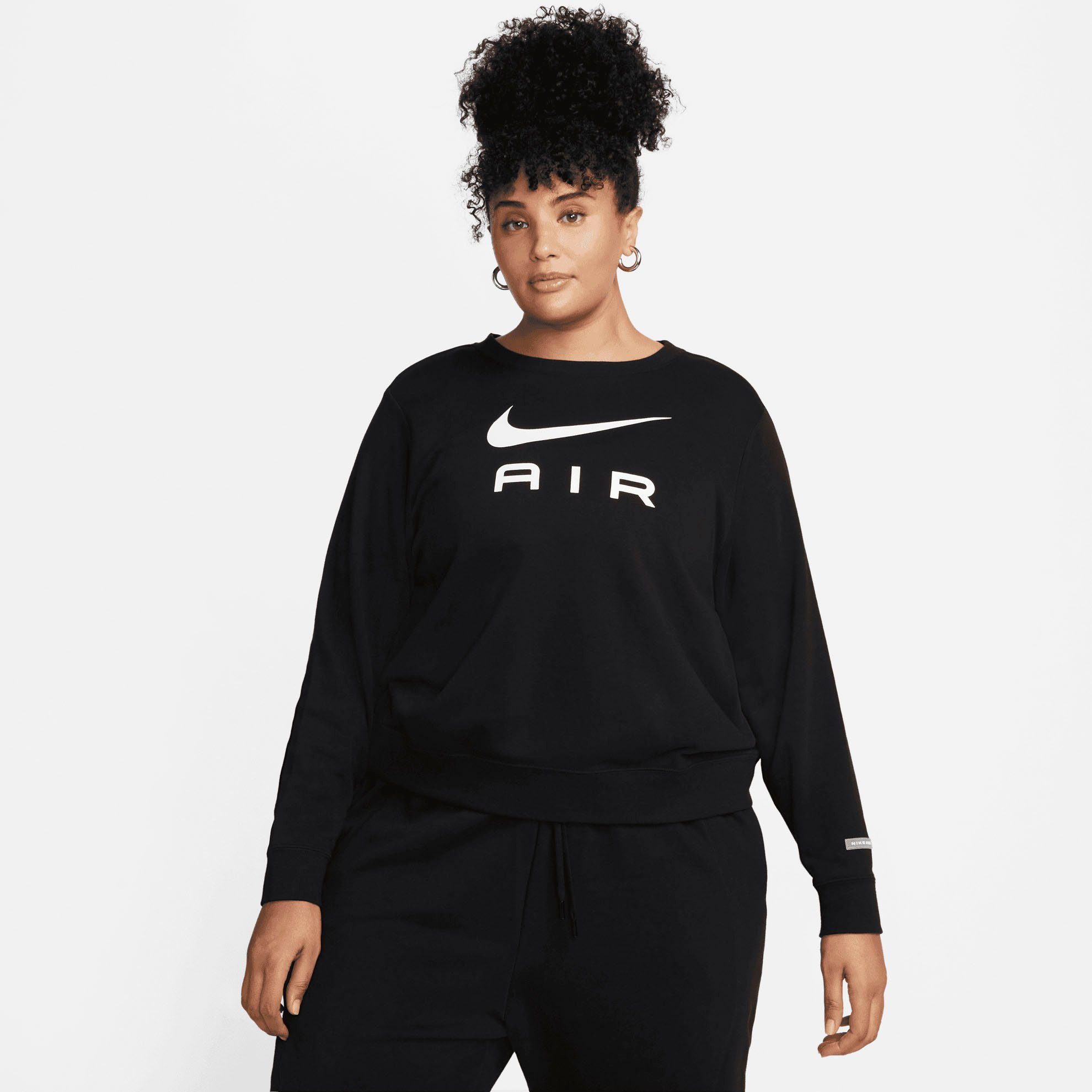 Nike Sportswear Sweatshirt W NSW AIR FLC CREW PLUS dames sweaters maat 1X (52) zwart
