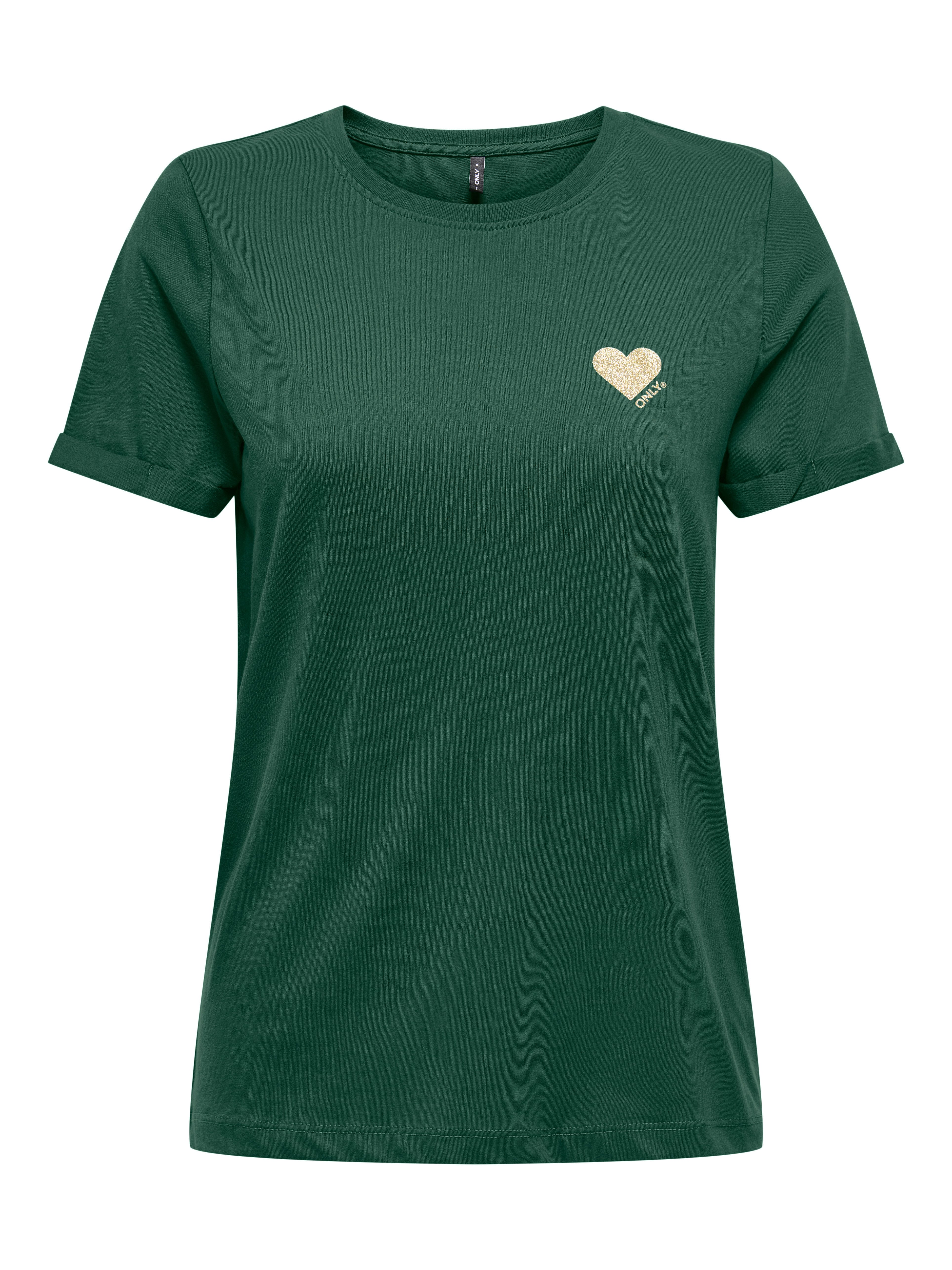 Only Shirt met korte mouwen ONLKITA S/S LOGO TOP NOOS