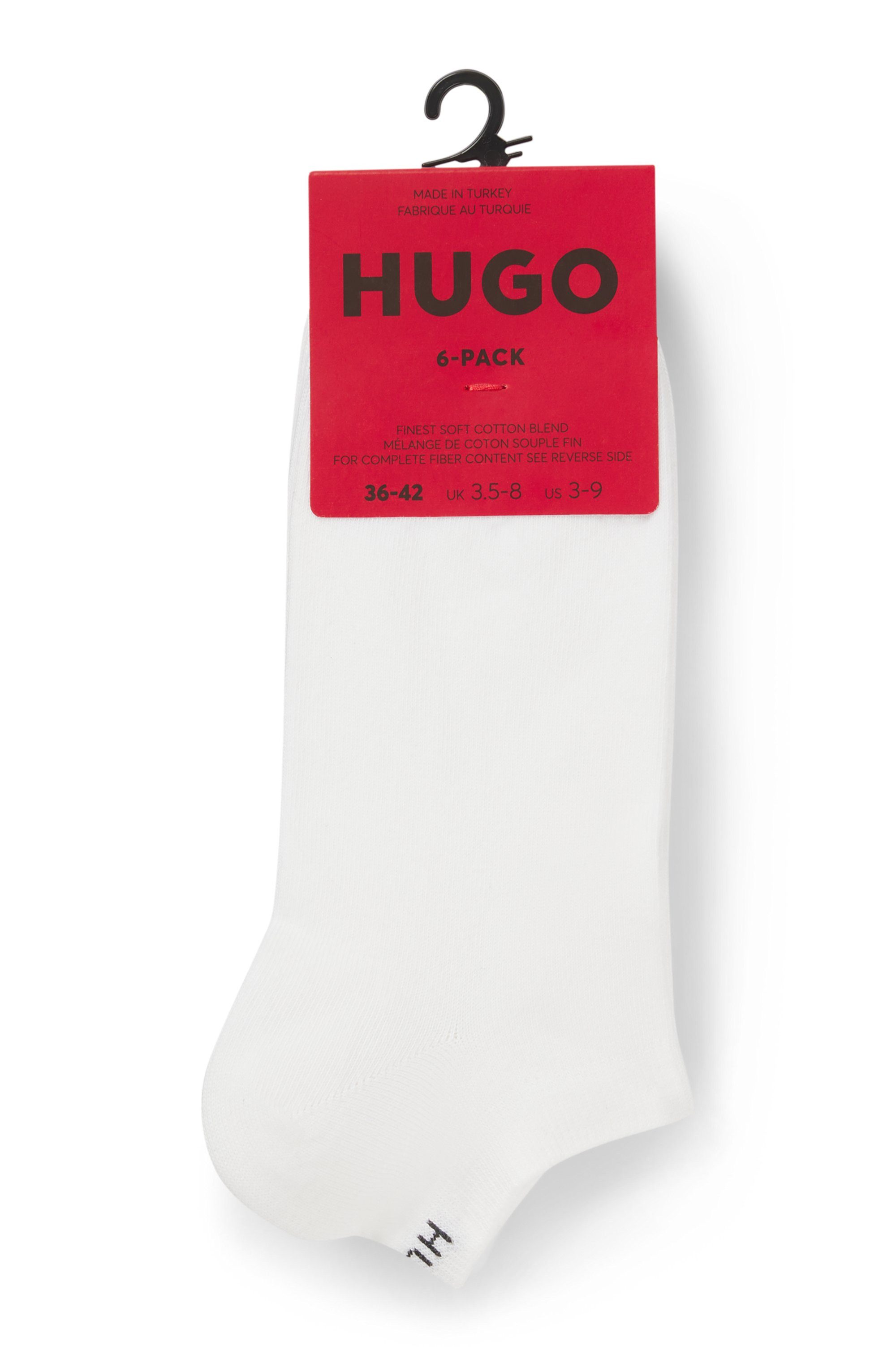 HUGO underwear Sneakersokken Socken 6P AS UNI CC W 10 met merkopschrift op de boorden (6 paar)
