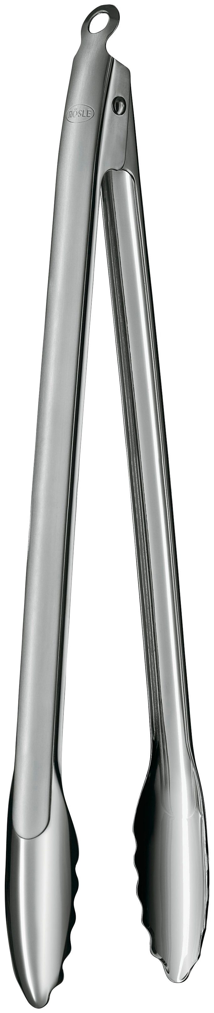 ROESLE Barbecuetang Barbecue, 25054 met gepatenteerd sluitingssysteem, 43 cm, roestvrij staal 18/10 bbq-accessoires zilver(kleur)