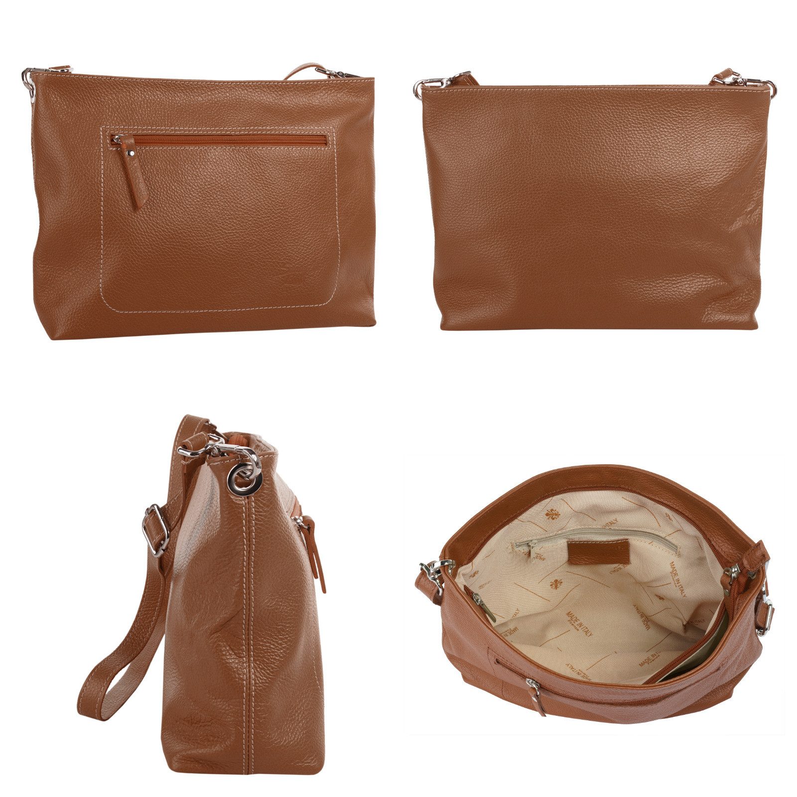 Samantha Look Schoudertas echt leer, made in italy