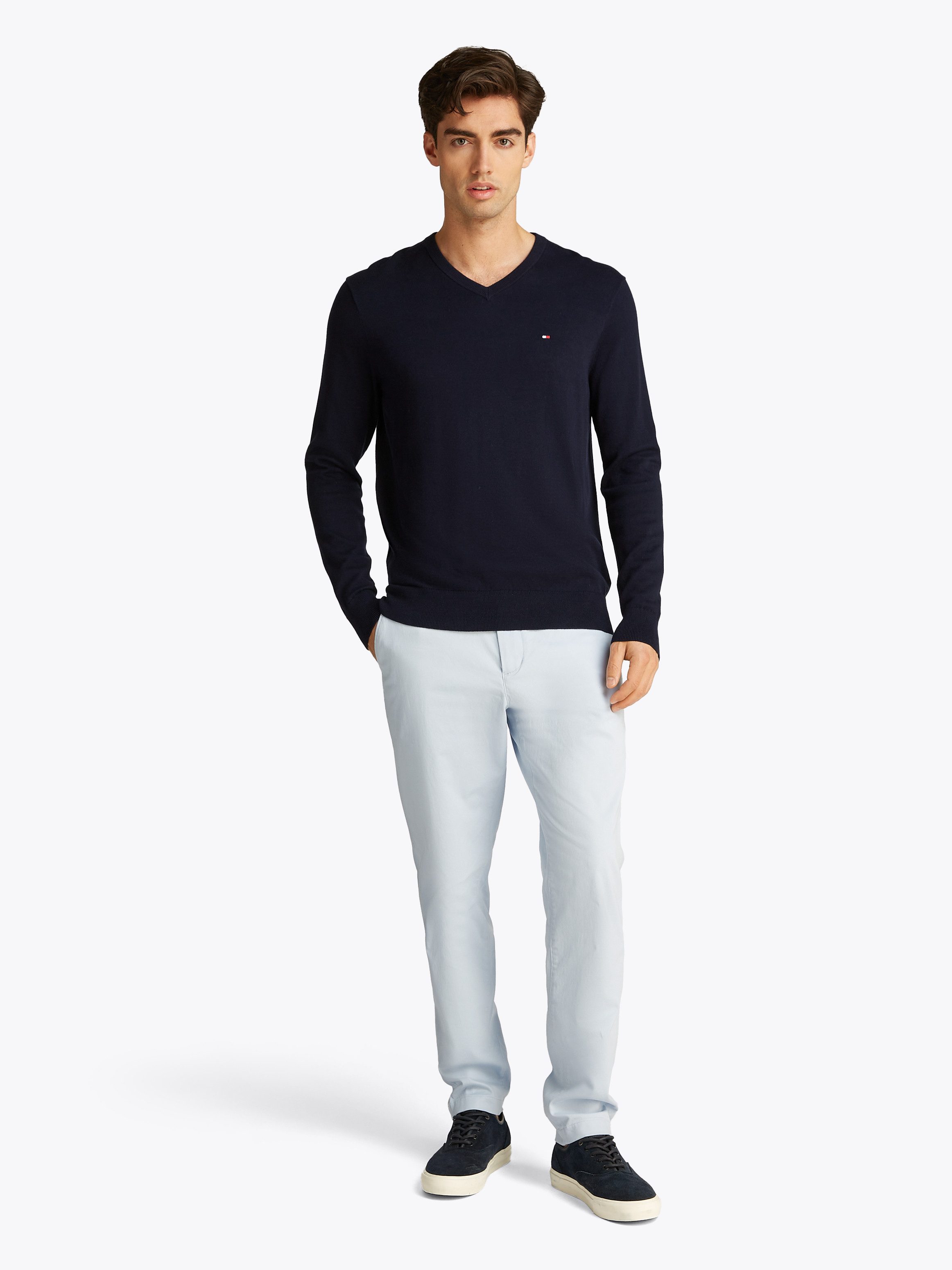Tommy Hilfiger Gebreide trui ESSENTIAL COTTON V NECK
