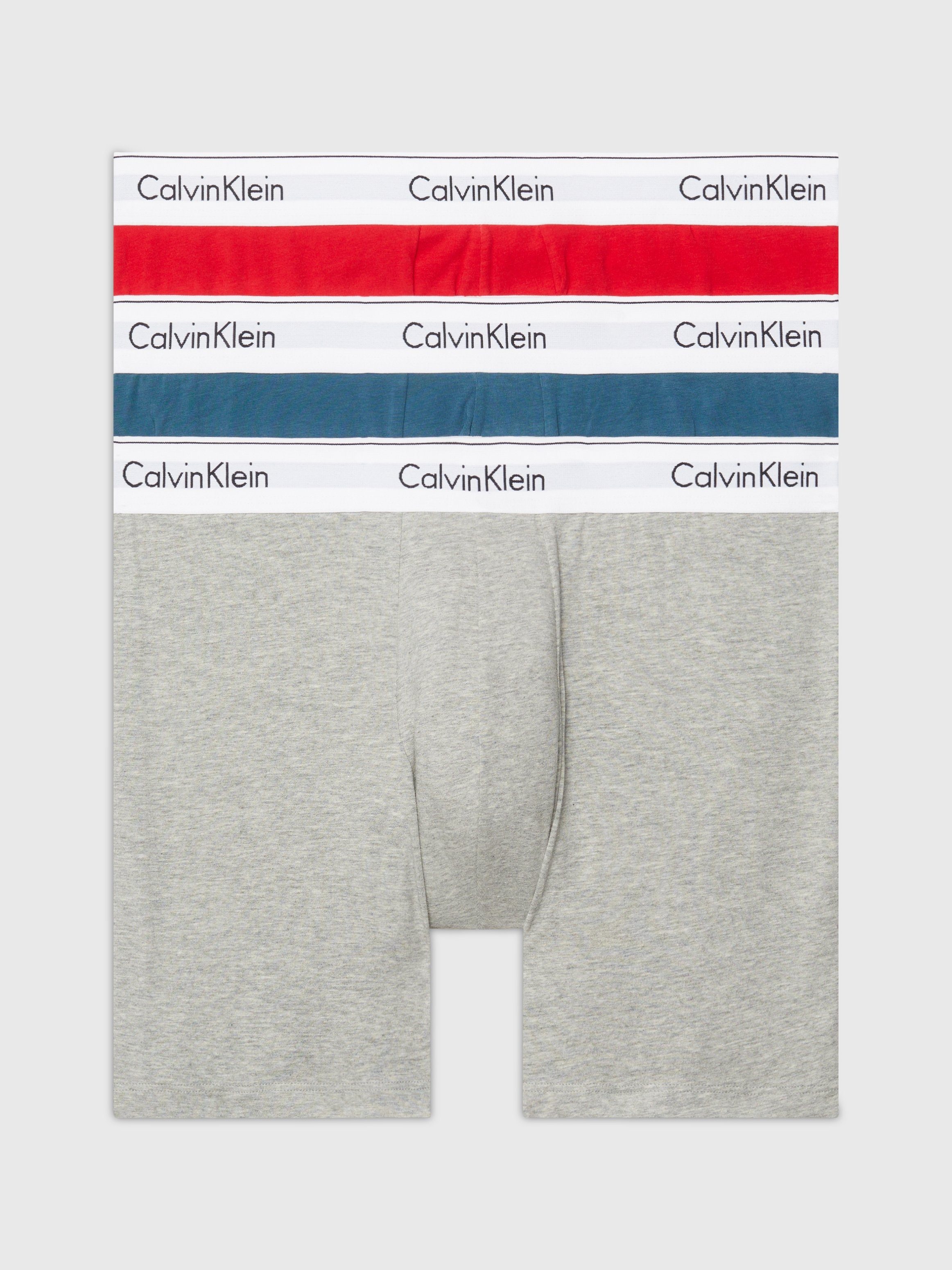 Calvin Klein Boxershort BOXER BRIEF 3PK met langere pijpen & logo-elastische tailleband (3 stuks)