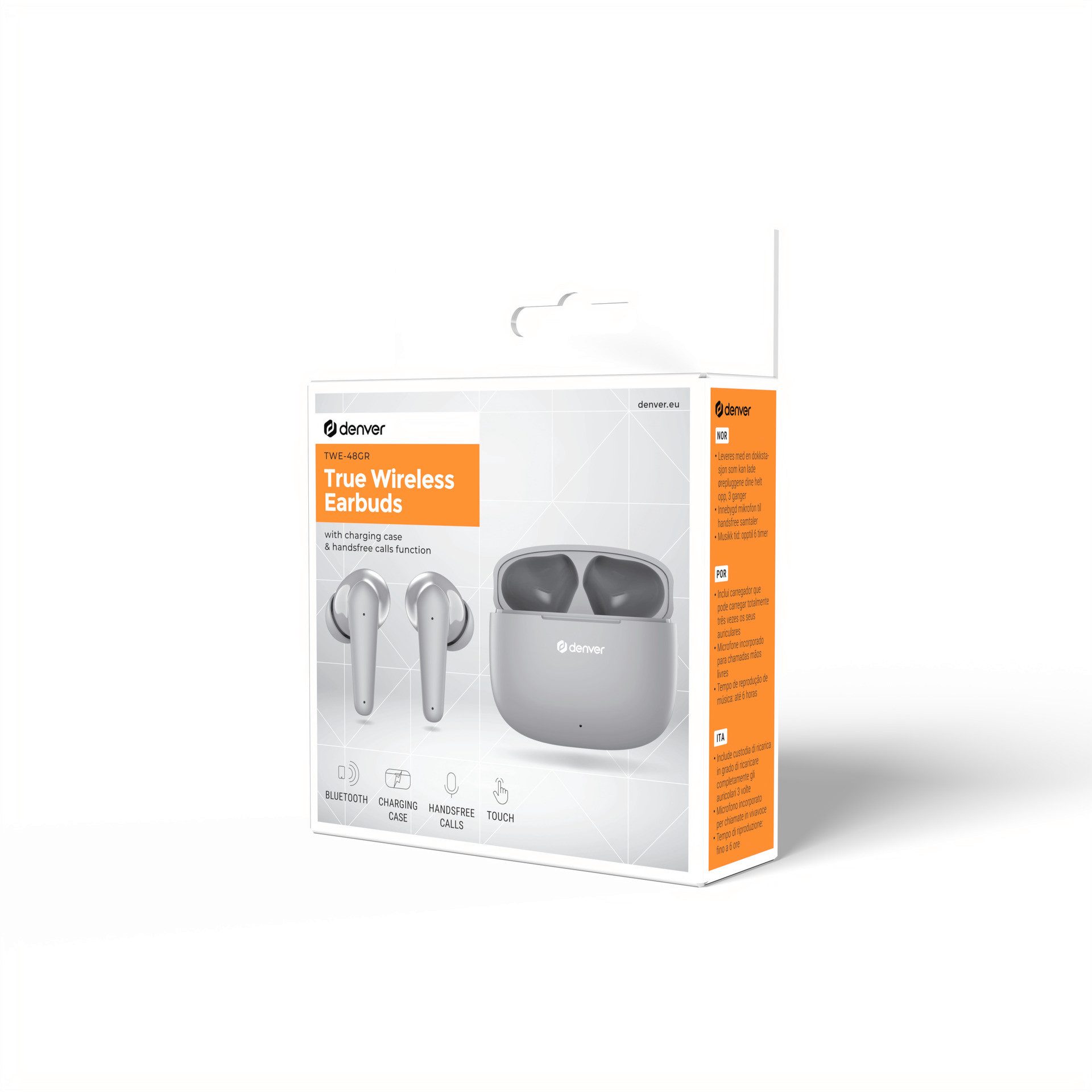 Denver Draadloze in-ear hoofdtelefoon Denver TWE-48 True Wireless Stereo Bluetooth oordopjes