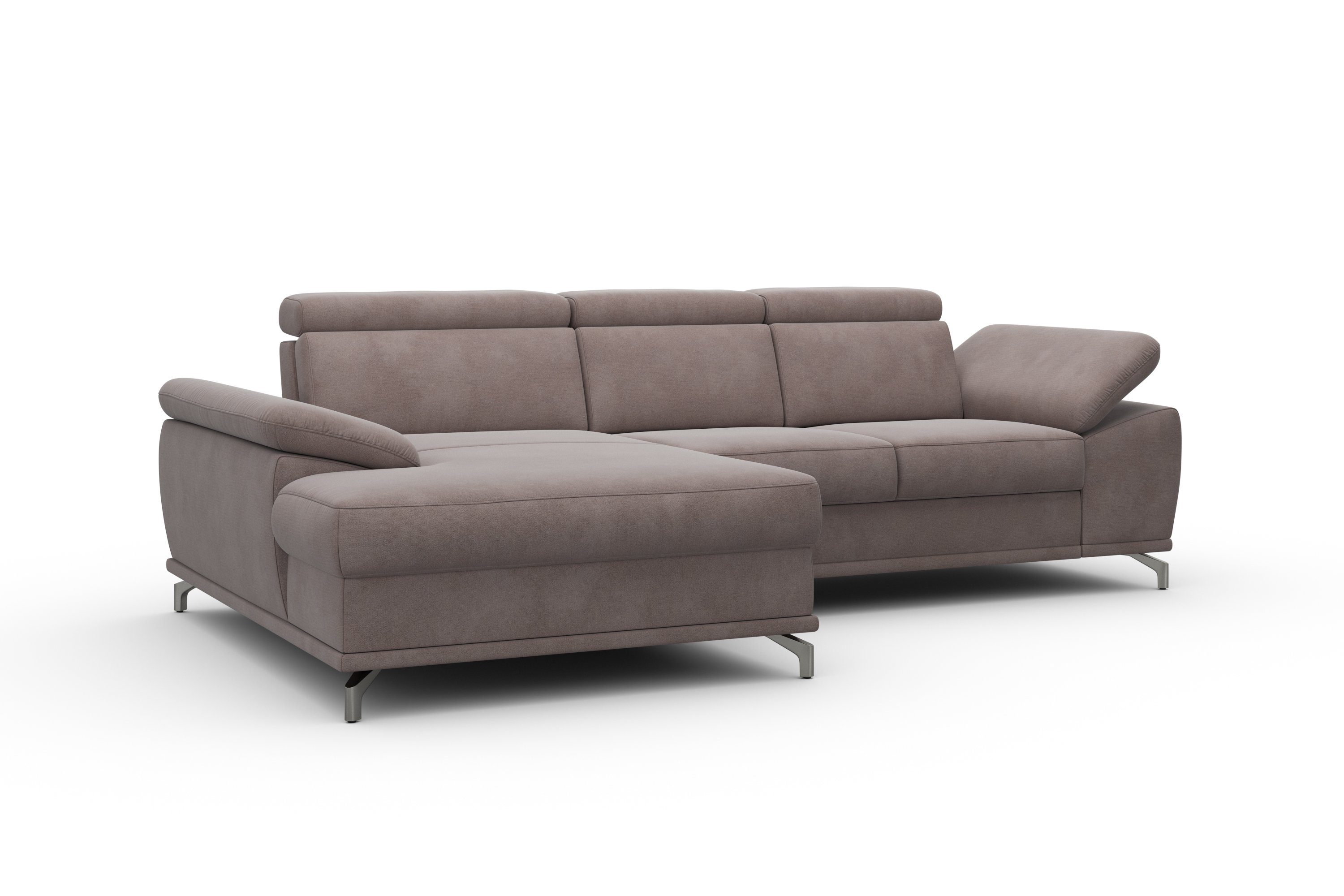 sit&more Hoekbank Cabrio L-vorm, met zitdiepteverstelling, arm- en hoofdsteunverstelling