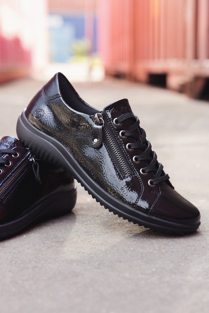 Remonte Sneakers met sleehak vrijetijdsschoen, lage schoen, comfort schoen met uitneembare inlegzool